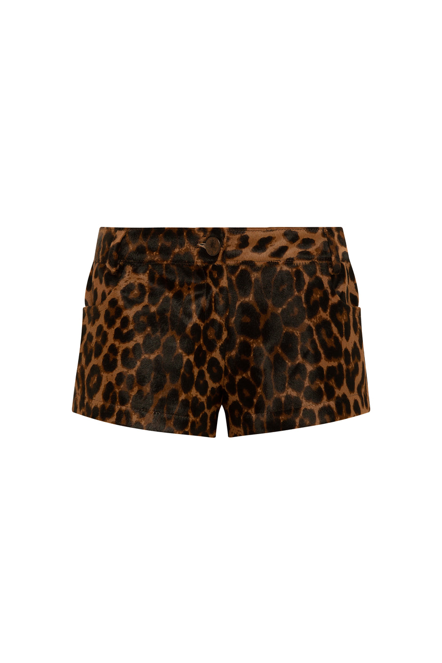 ILOA - Leopard-print pony hair leather mini shorts