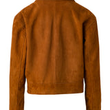 IOARIS - Stud detailed suede jacket