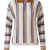 IRA - Striped knit polo top