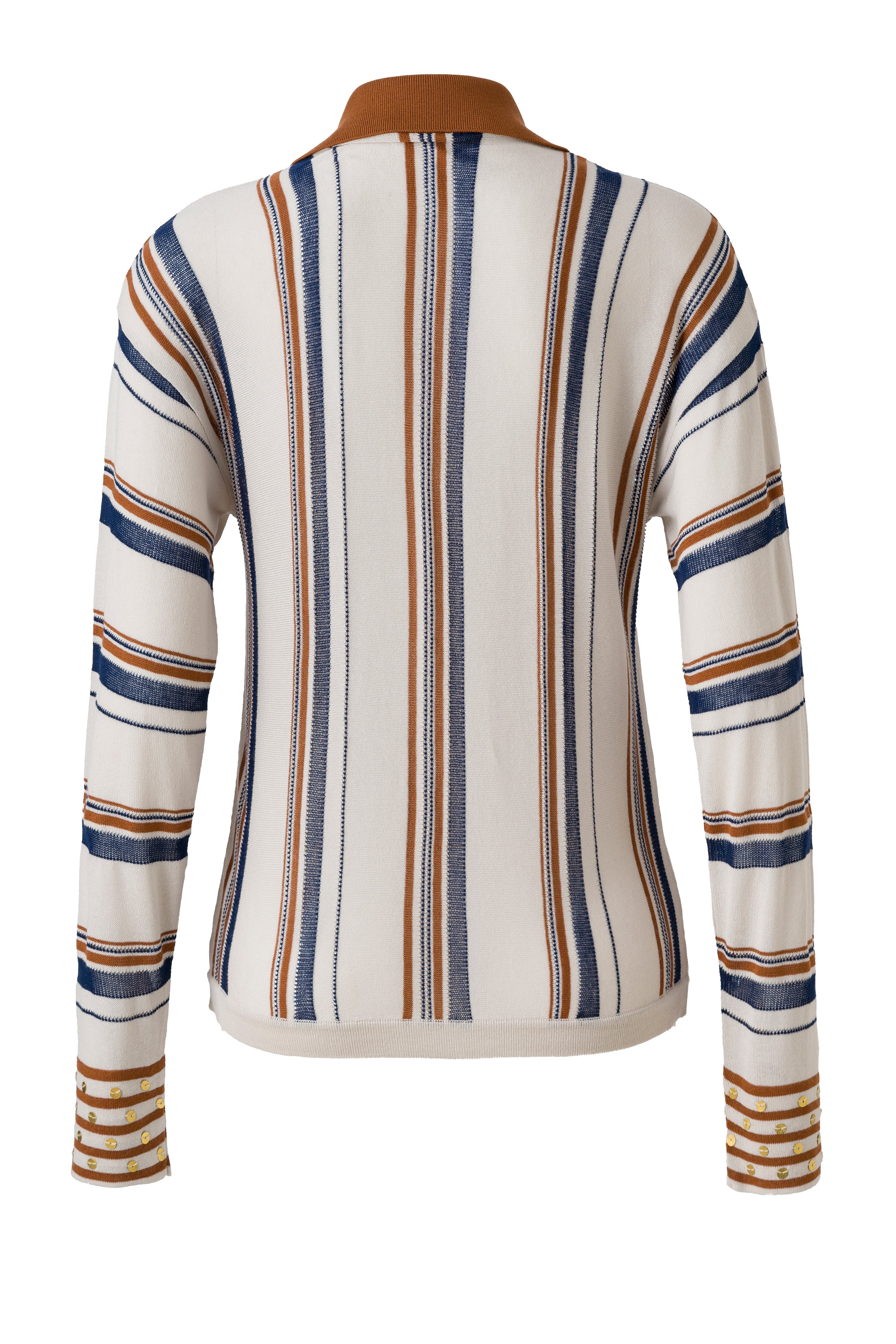 IRA - Striped knit polo top
