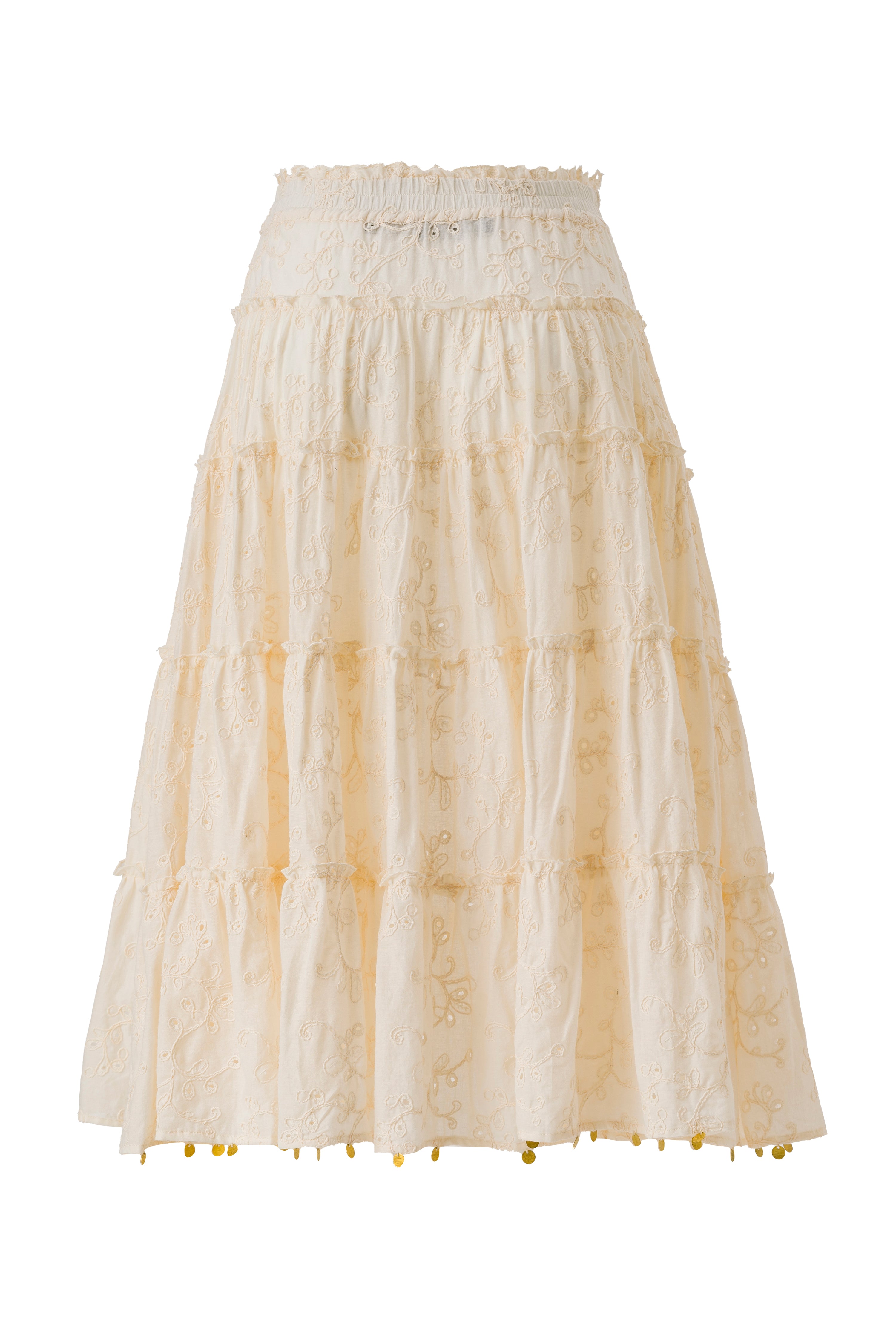 JAMIE - Broderie anglaise maxi skirt