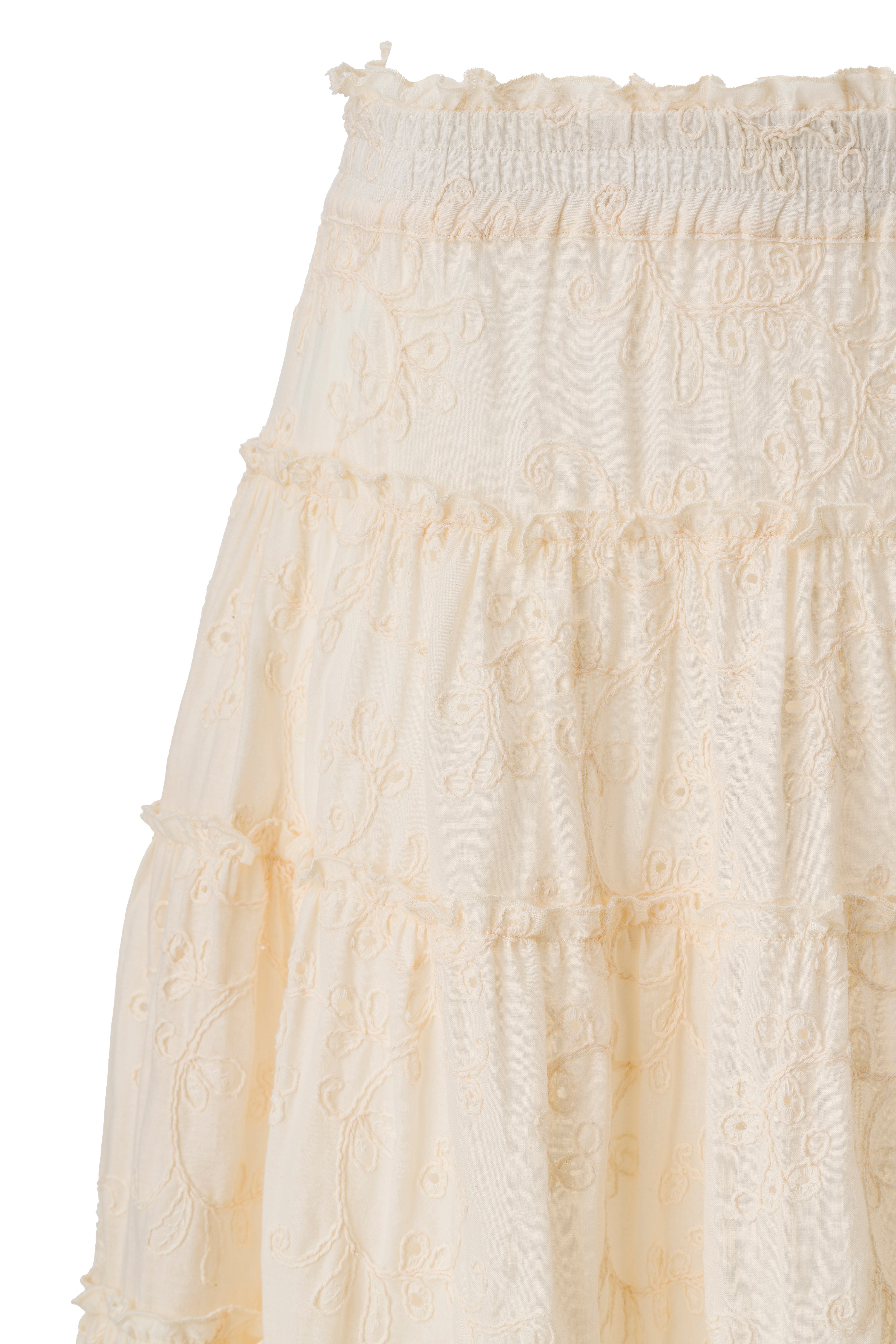 JAMIE - Broderie anglaise maxi skirt
