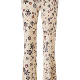 JESLYNN - Floral-printed flare-leg pants