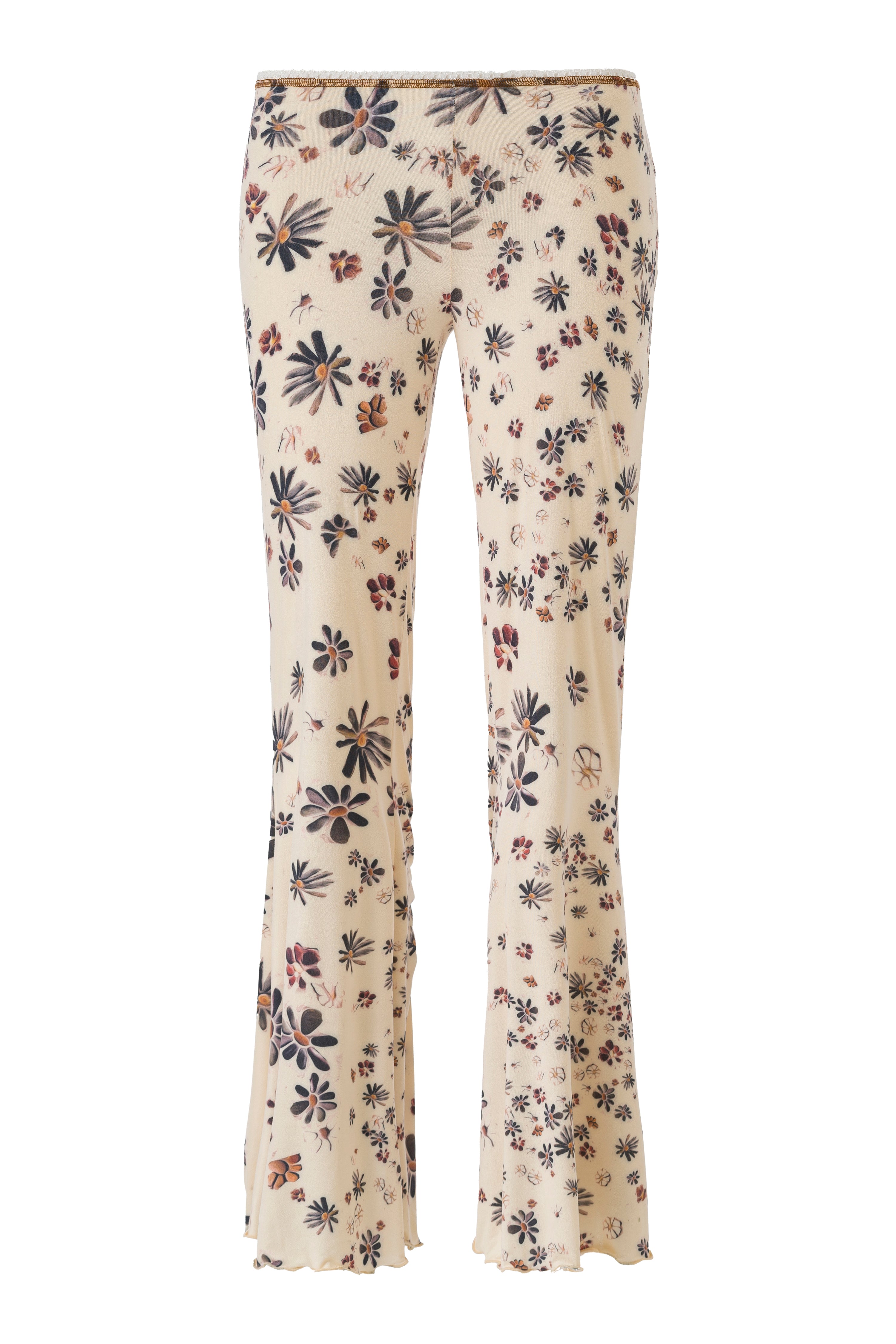 JESLYNN - Floral-printed flare-leg pants