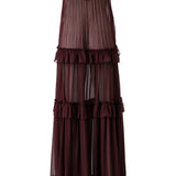 JOSIANE - Bead-embellished ruffled maxi dress