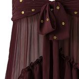 JOSIANE - Bead-embellished ruffled maxi dress