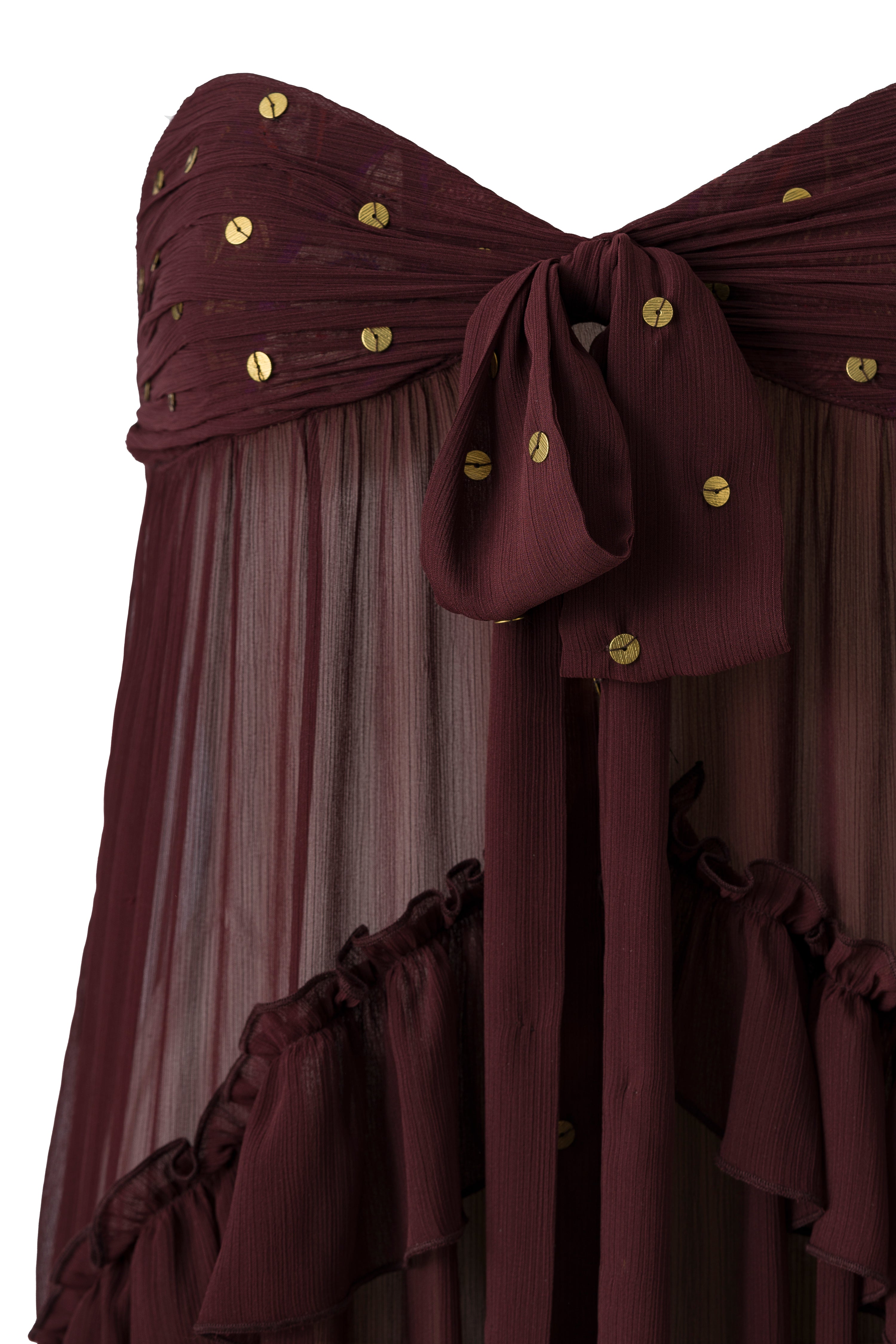 JOSIANE - Bead-embellished ruffled maxi dress