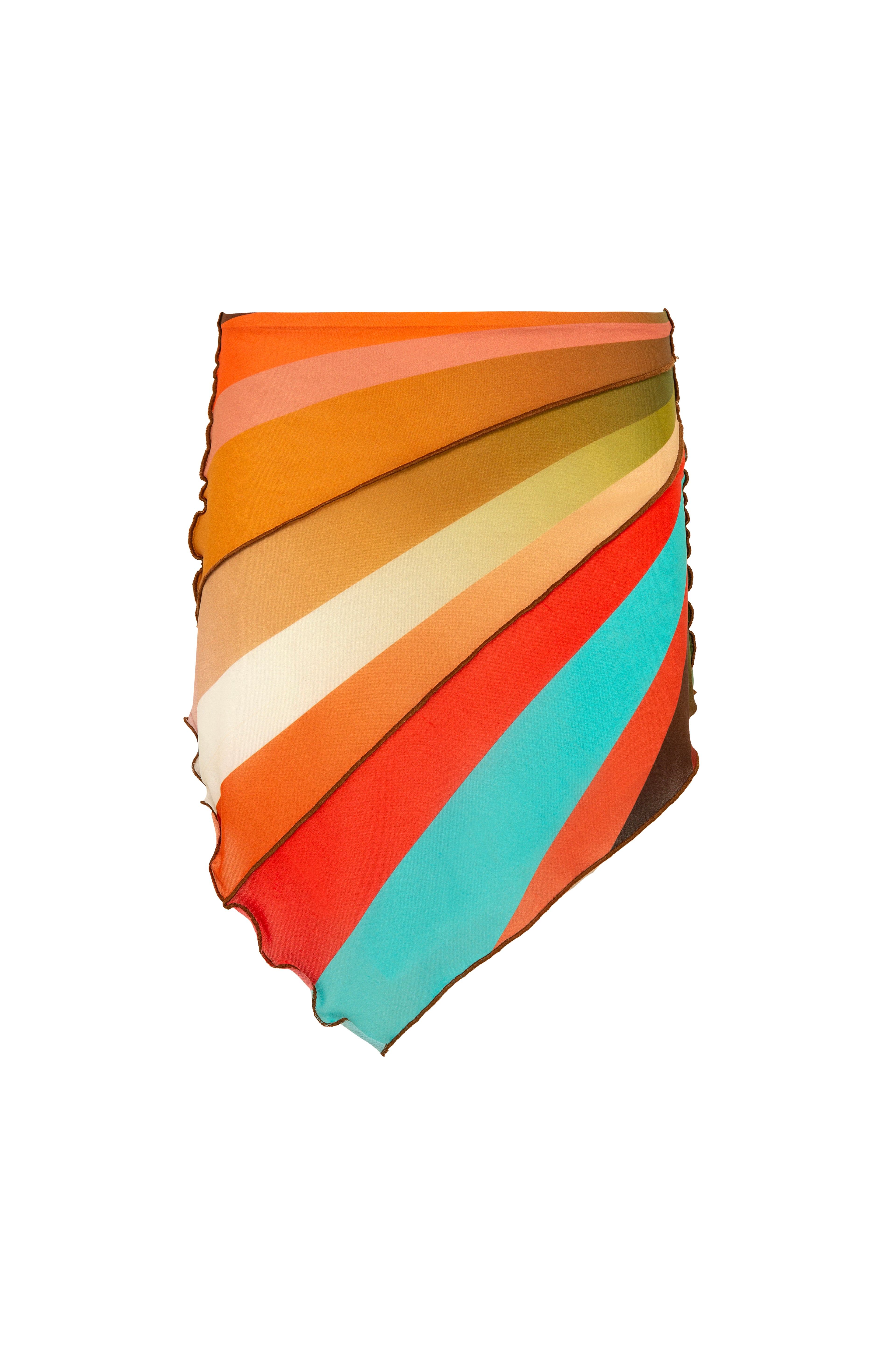 JULES - Sun-ray printed asymmetric mini skirt