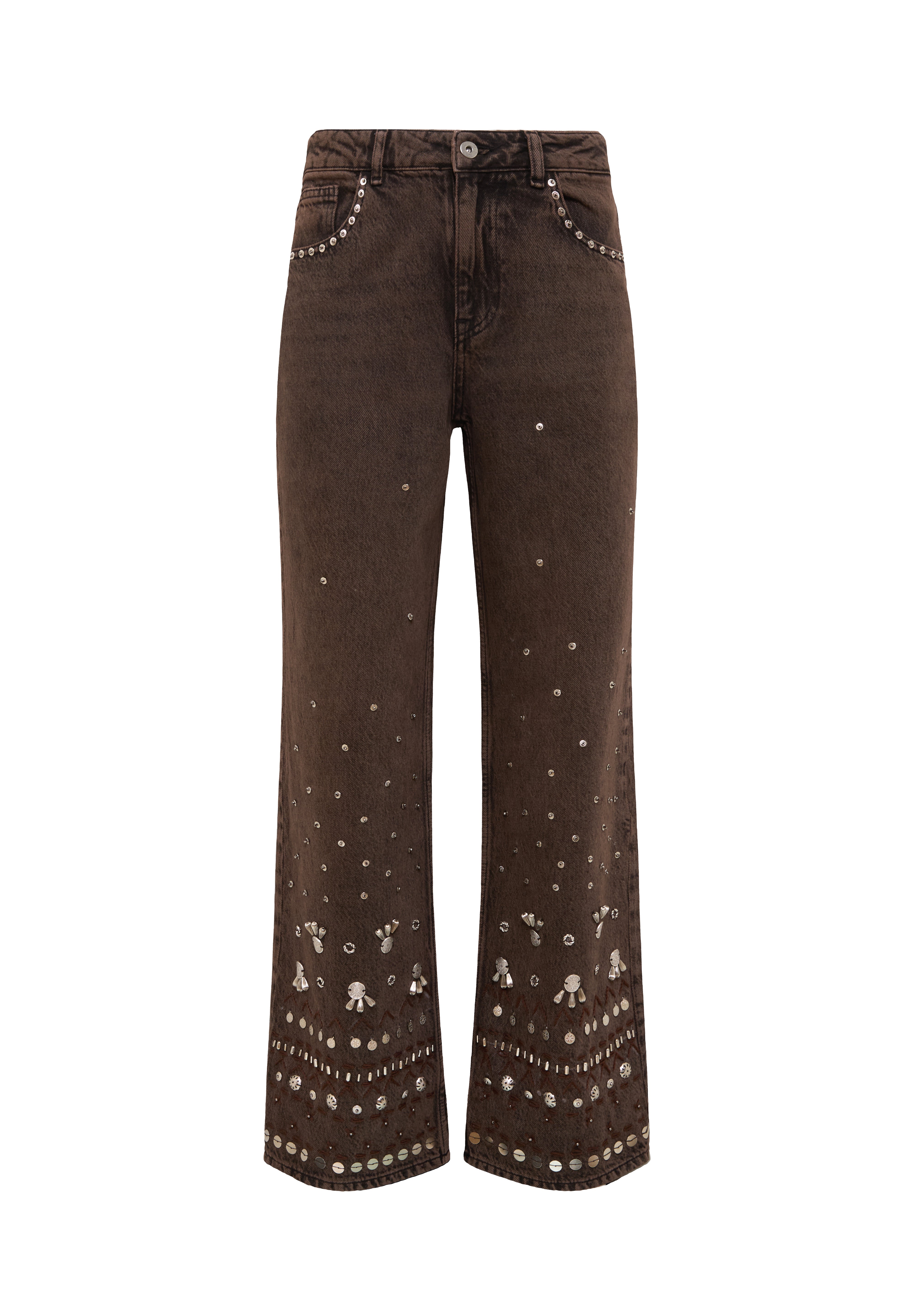 JUNIE - Studded denim pants