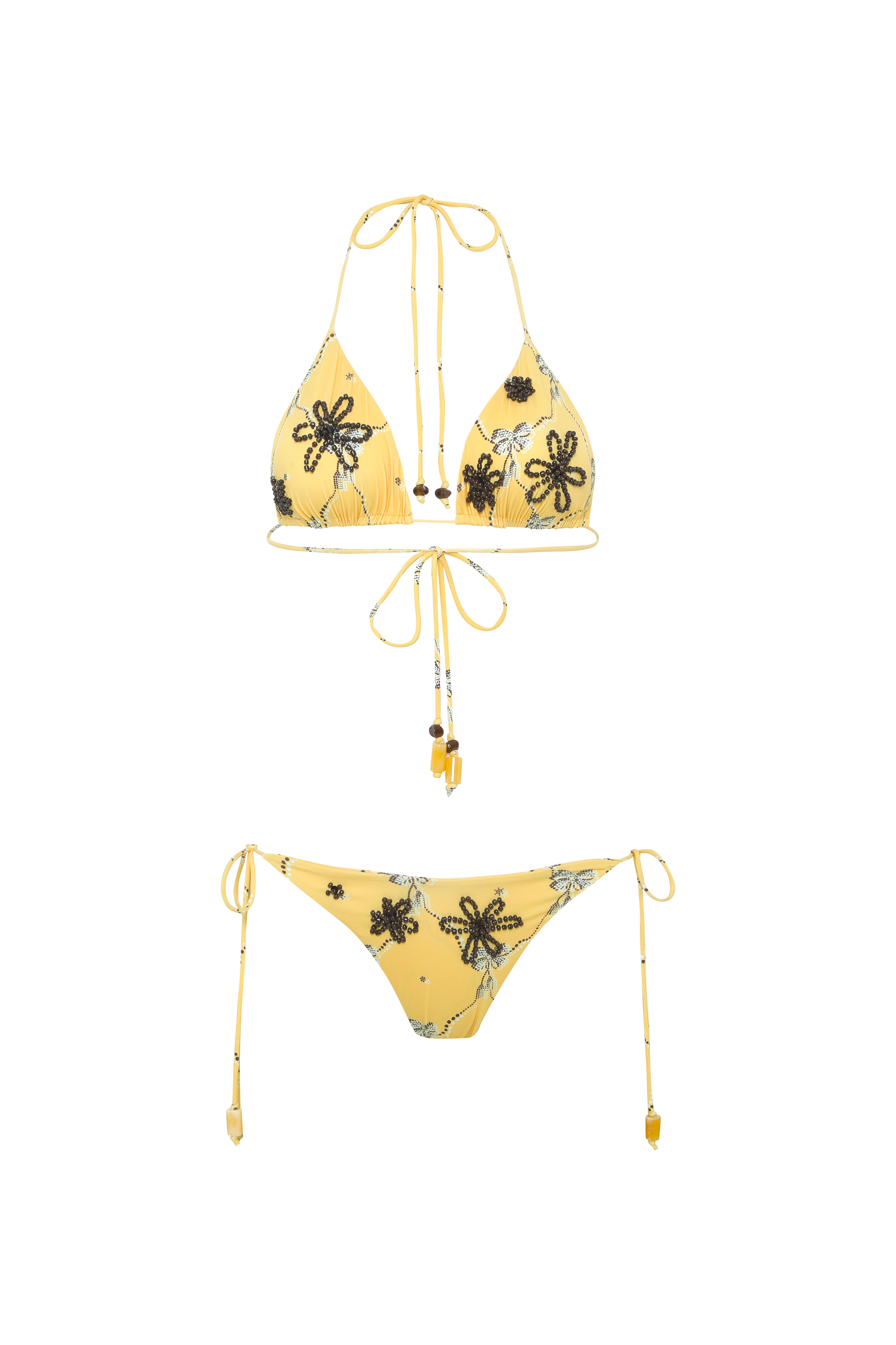 JUNIPER - Printed triangle bikini top