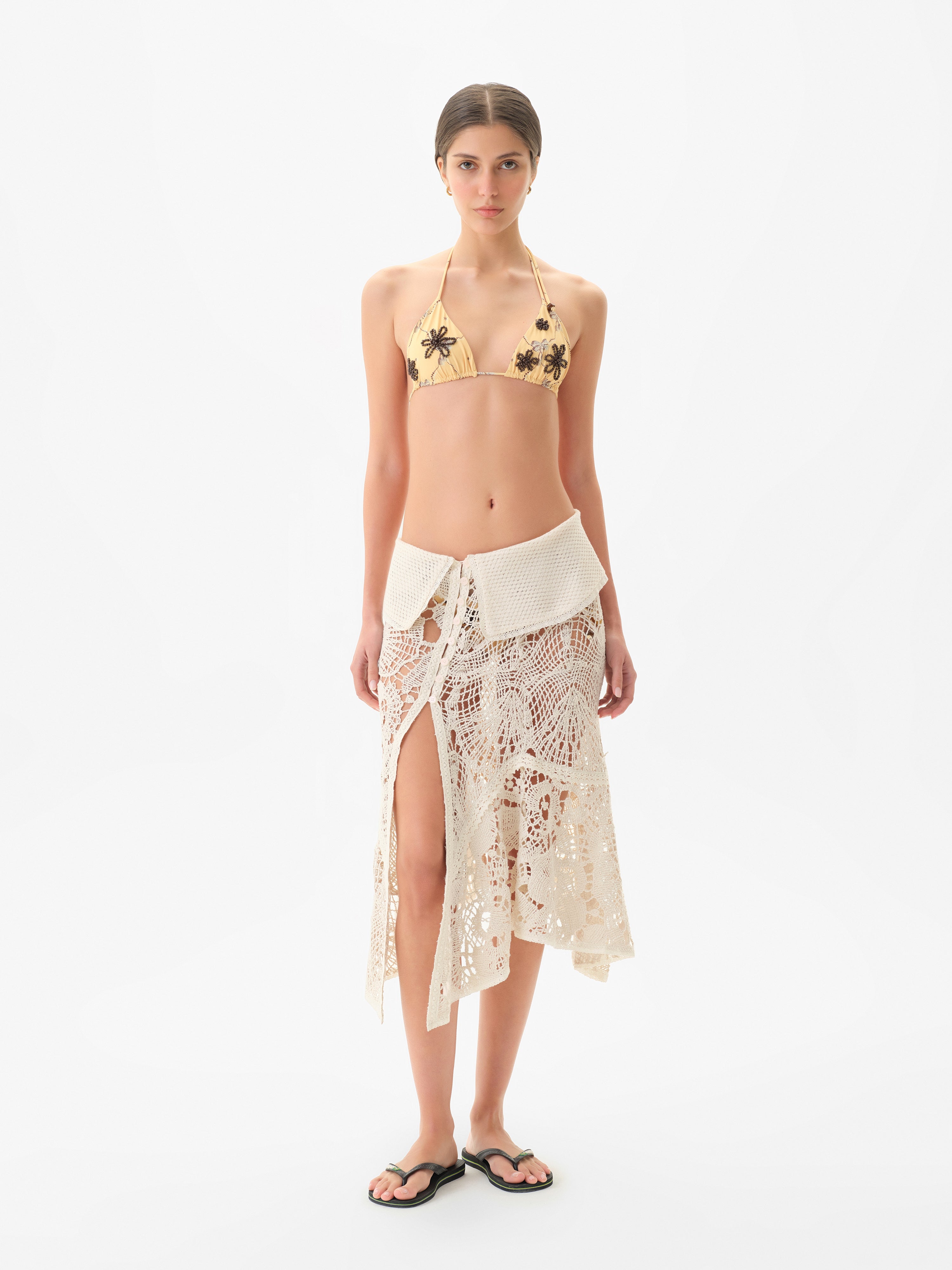 JUNIPER - Printed triangle bikini top