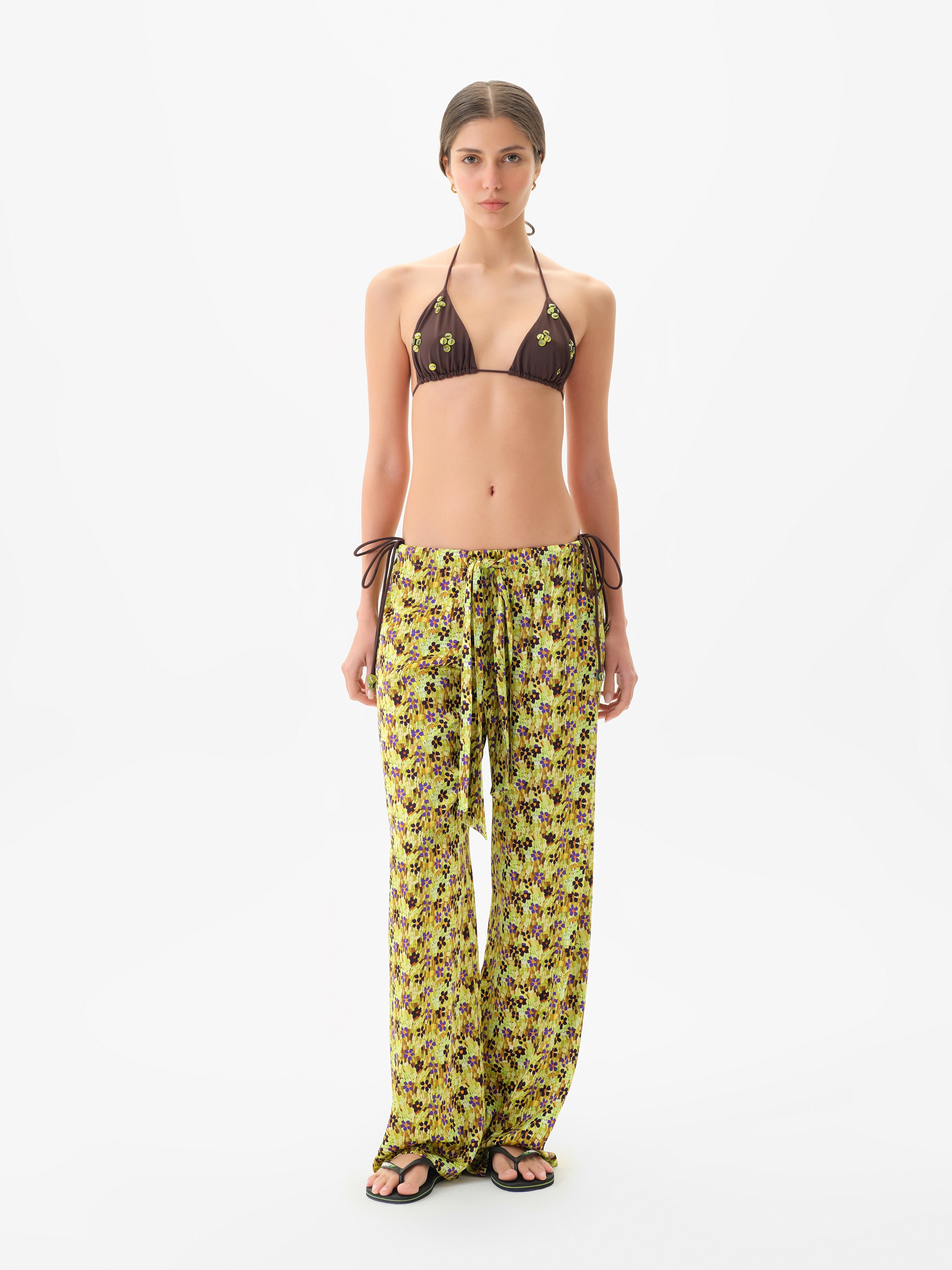 JUNIPER - Embellished triangle bikini top