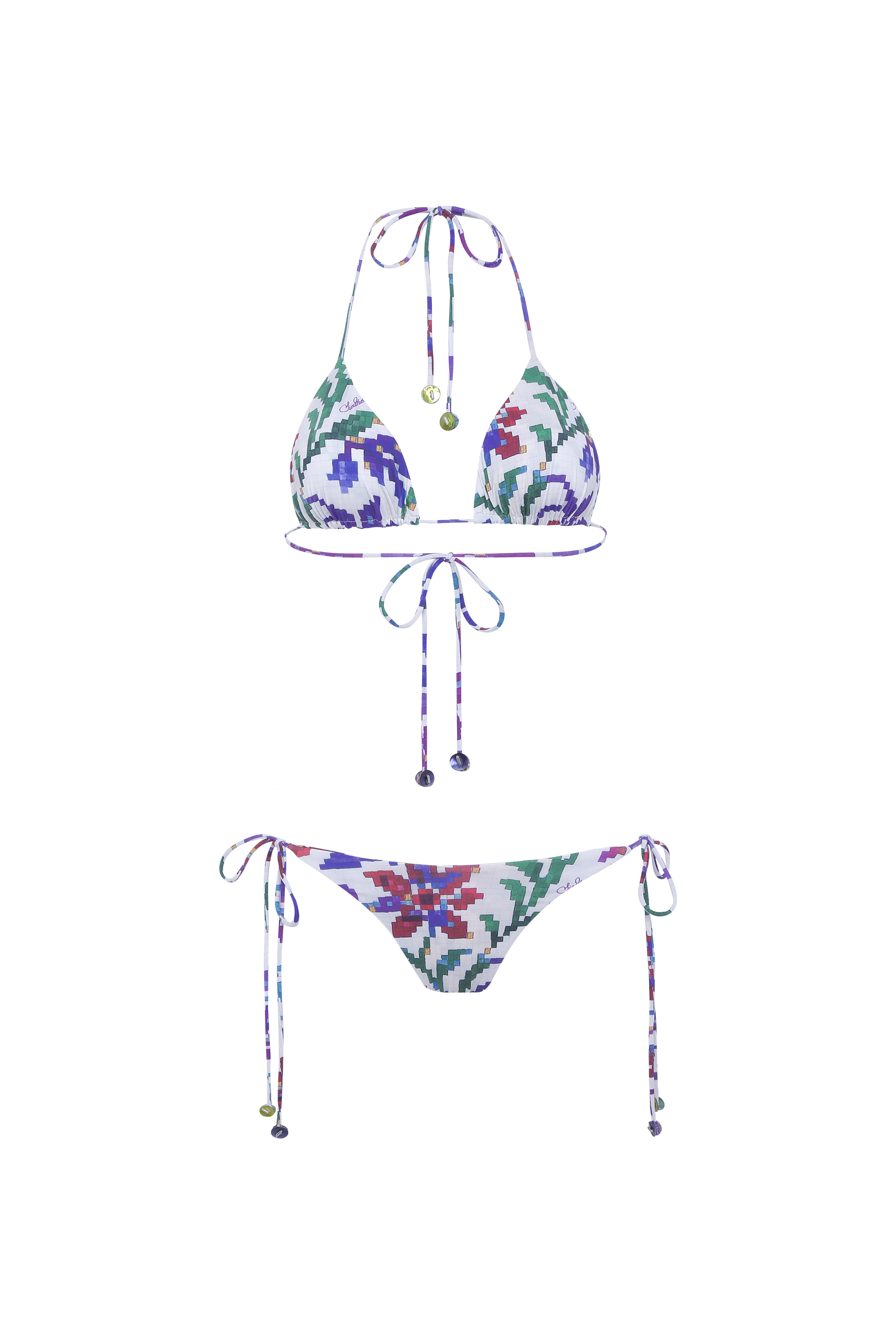 JUNIPER - Printed triangle bikini top