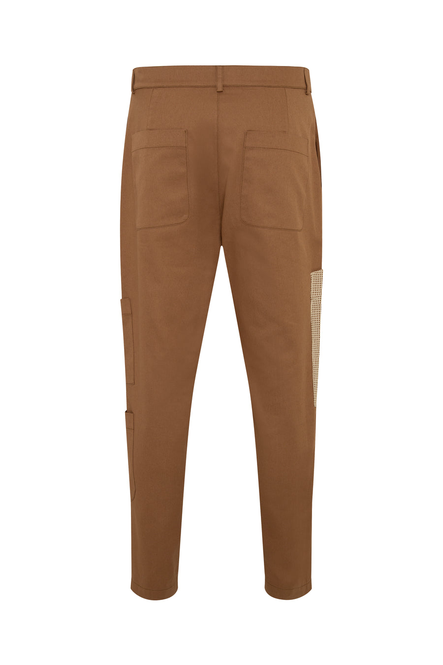JUSTIN - Straight-leg cargo pants with lace applique detail
