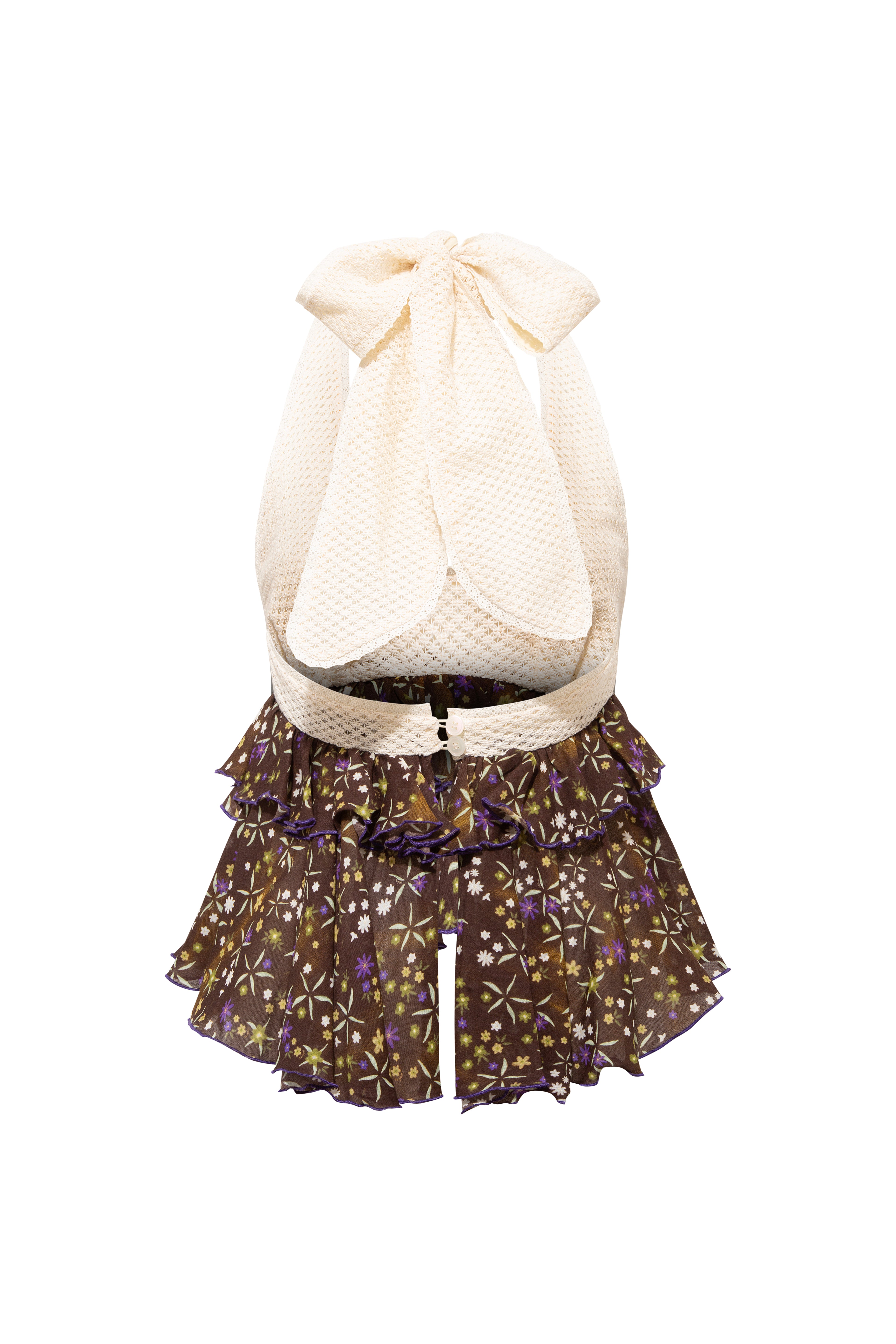 LORI - Ruffled halterneck top