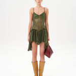 LUSTINA - Open-back sequin mini dress