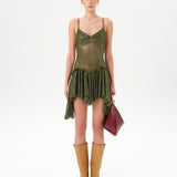 LUSTINA - Open-back sequin mini dress