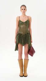 LUSTINA - Open-back sequin mini dress