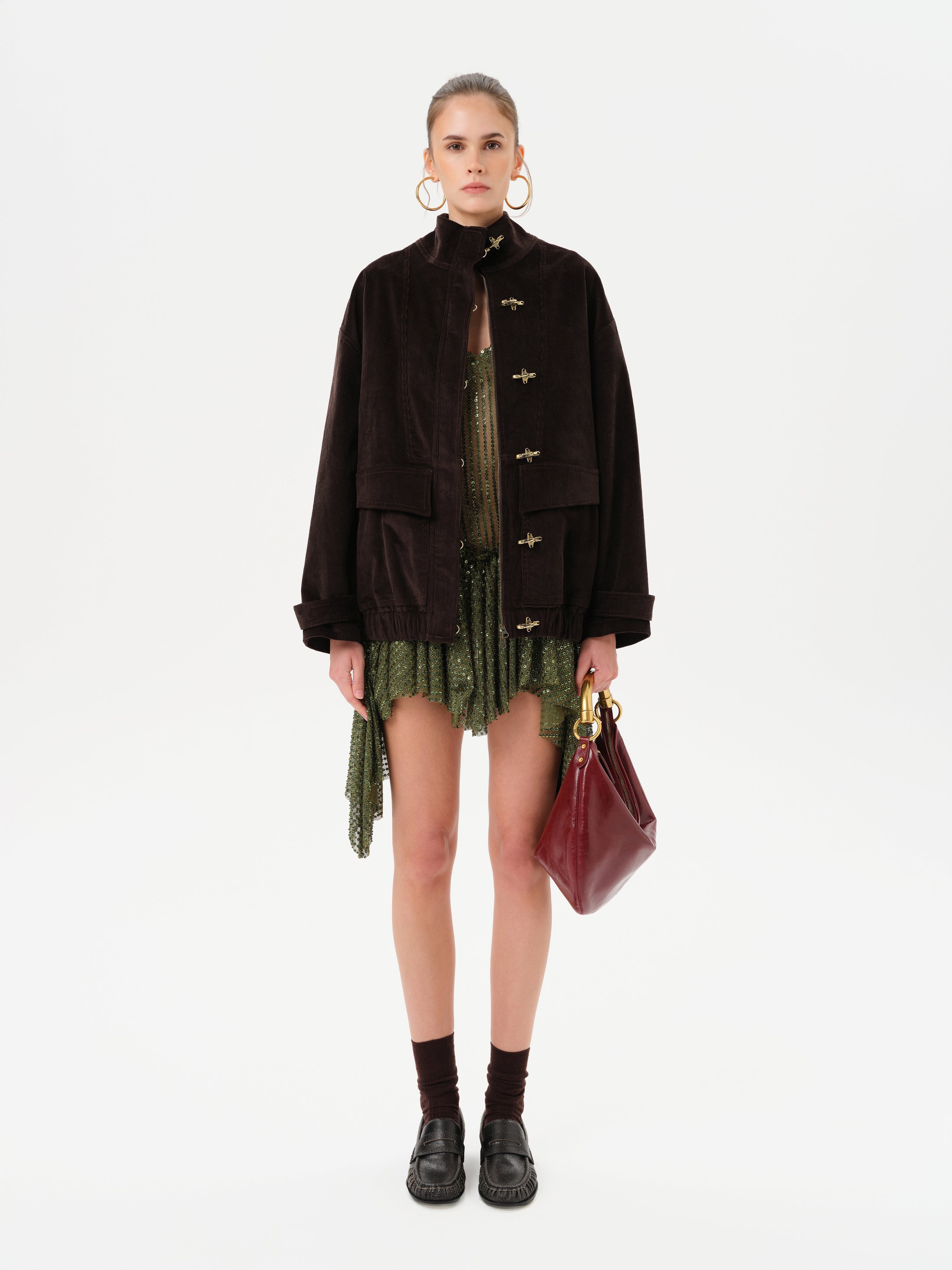 LUSTINA - Open-back sequin mini dress