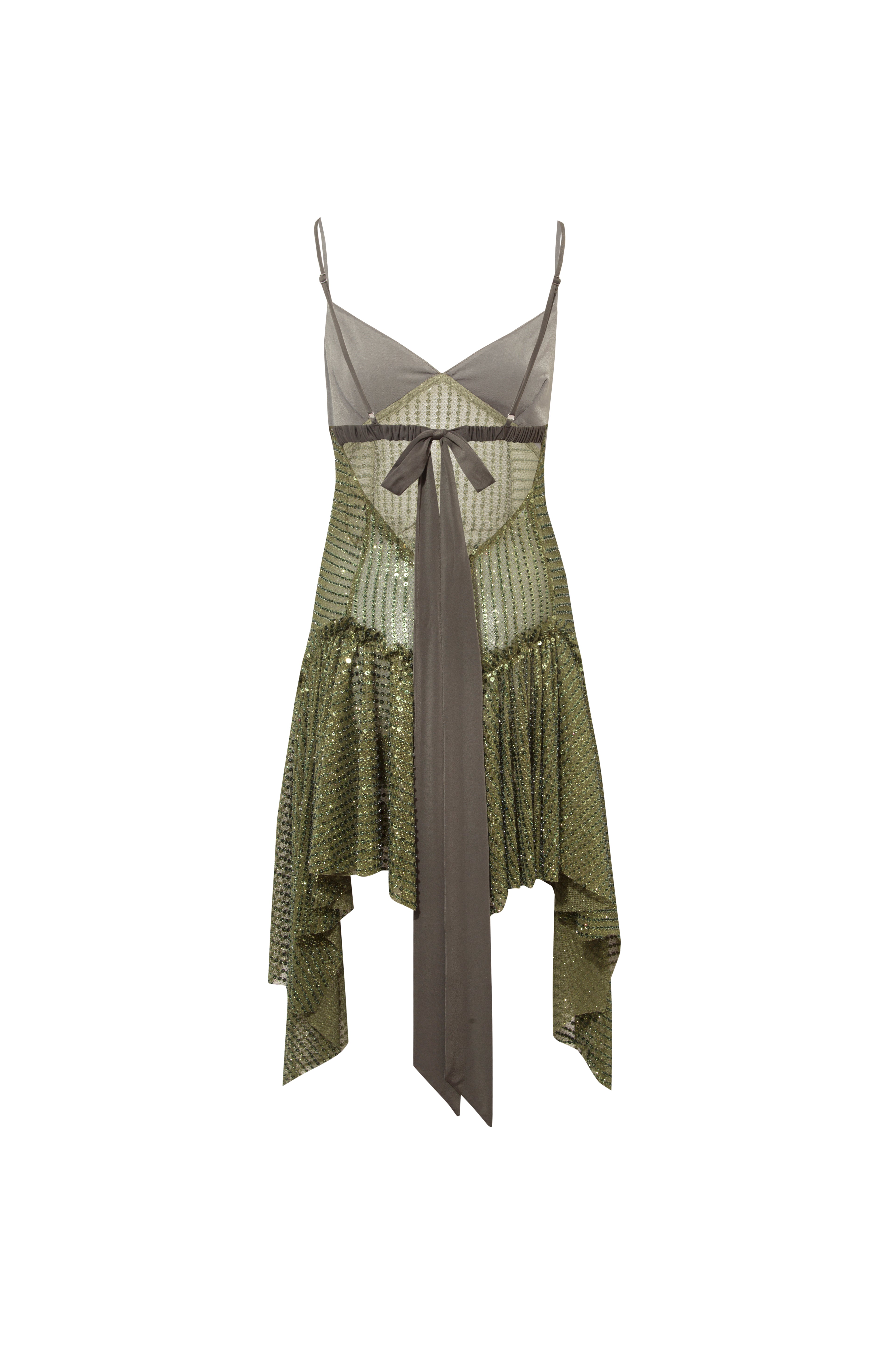 LUSTINA - Open-back sequin mini dress