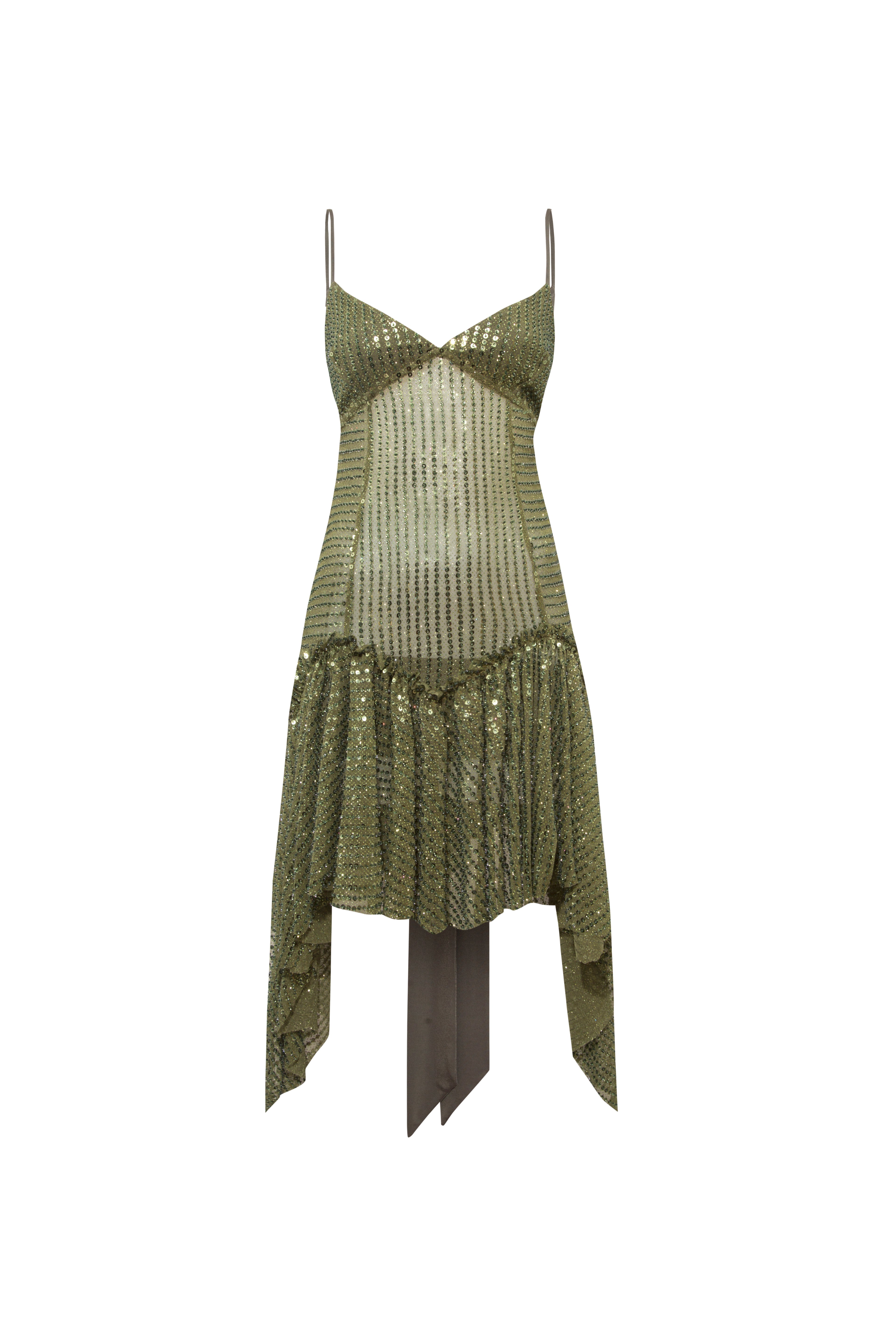 LUSTINA - Open-back sequin mini dress