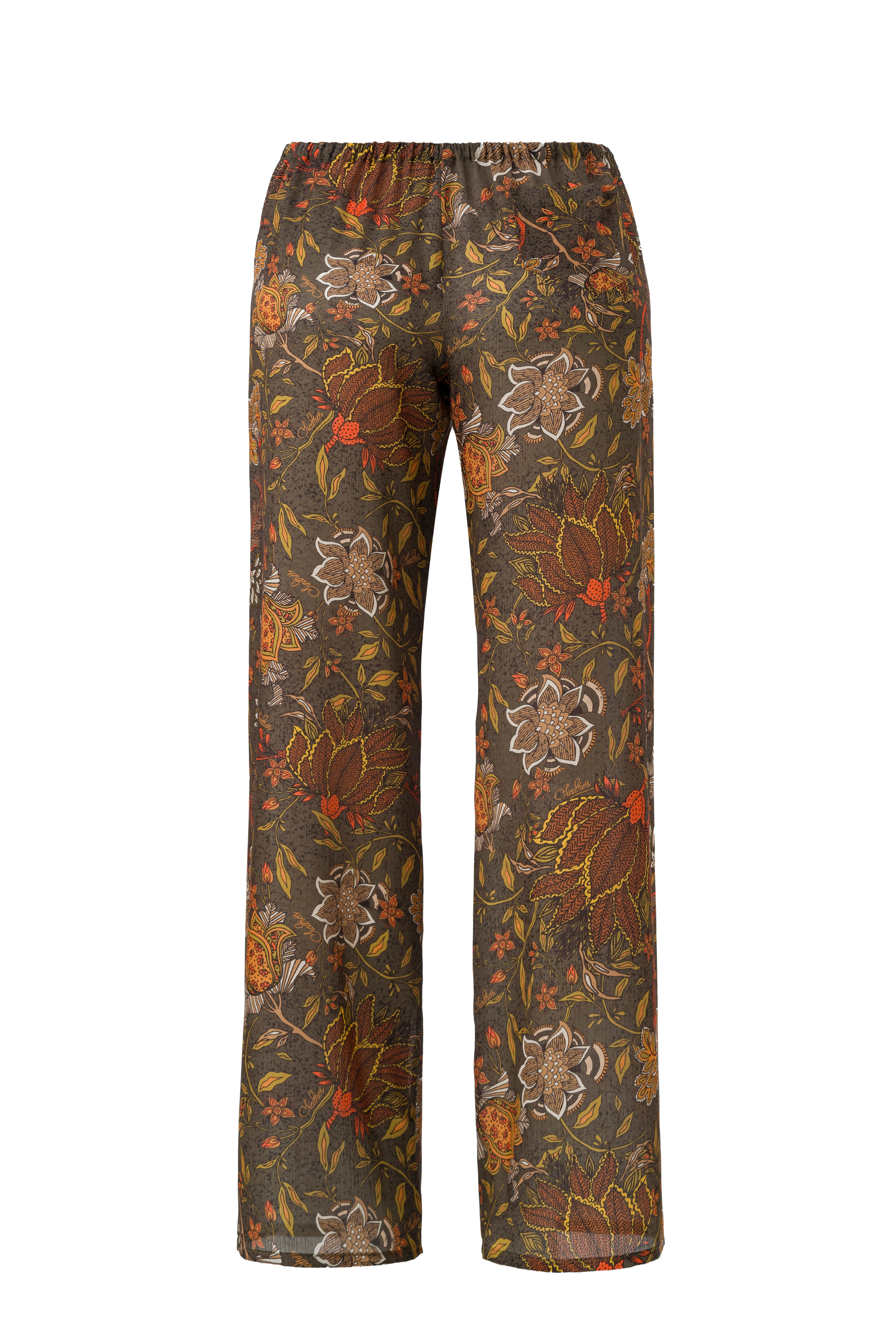 MANOCE - Wide-leg drawstring satin pants