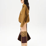 MANOCE - Front tie satin wide-leg pants