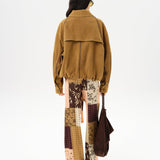 MANOCE - Front tie satin wide-leg pants