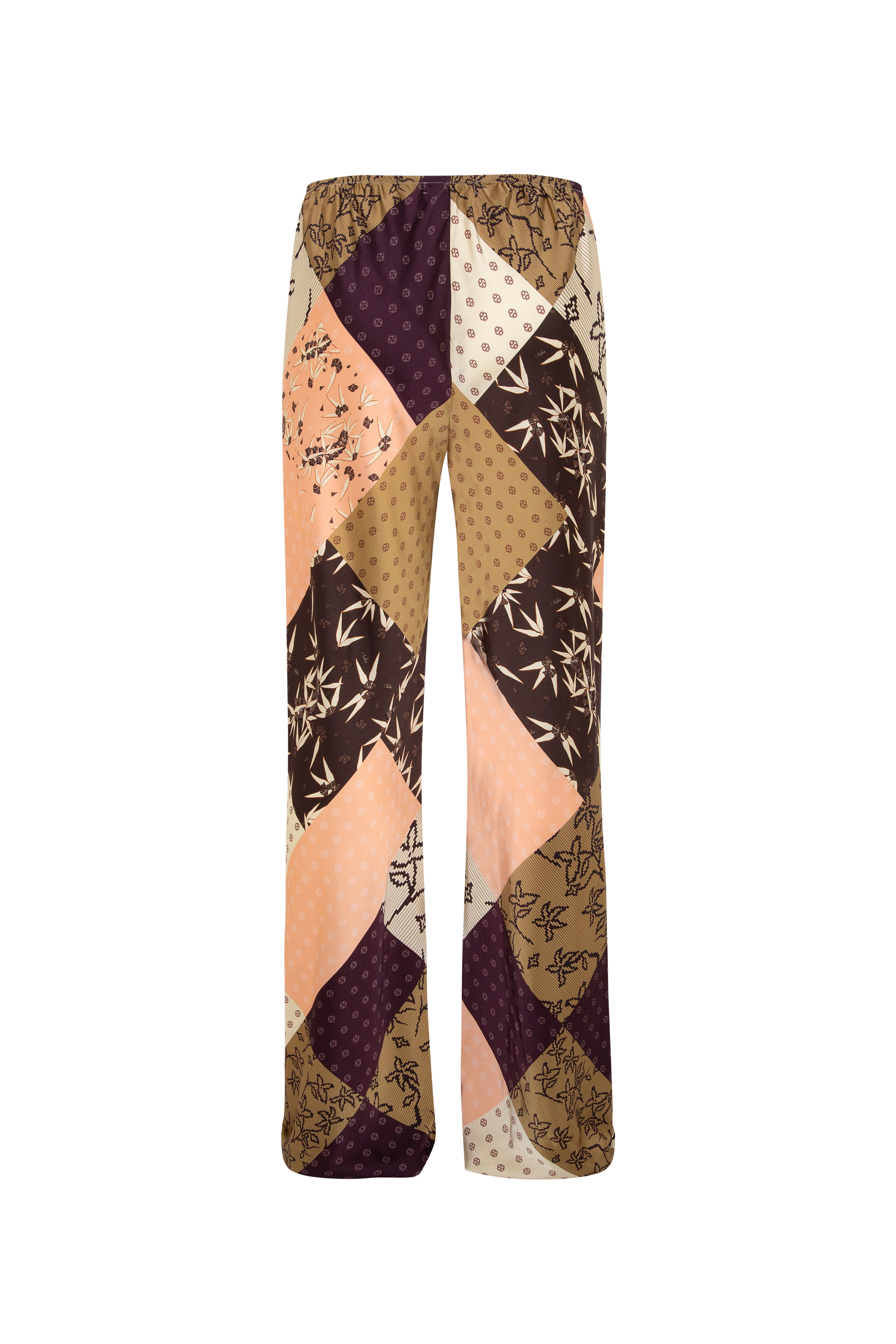 MANOCE - Front tie satin wide-leg pants