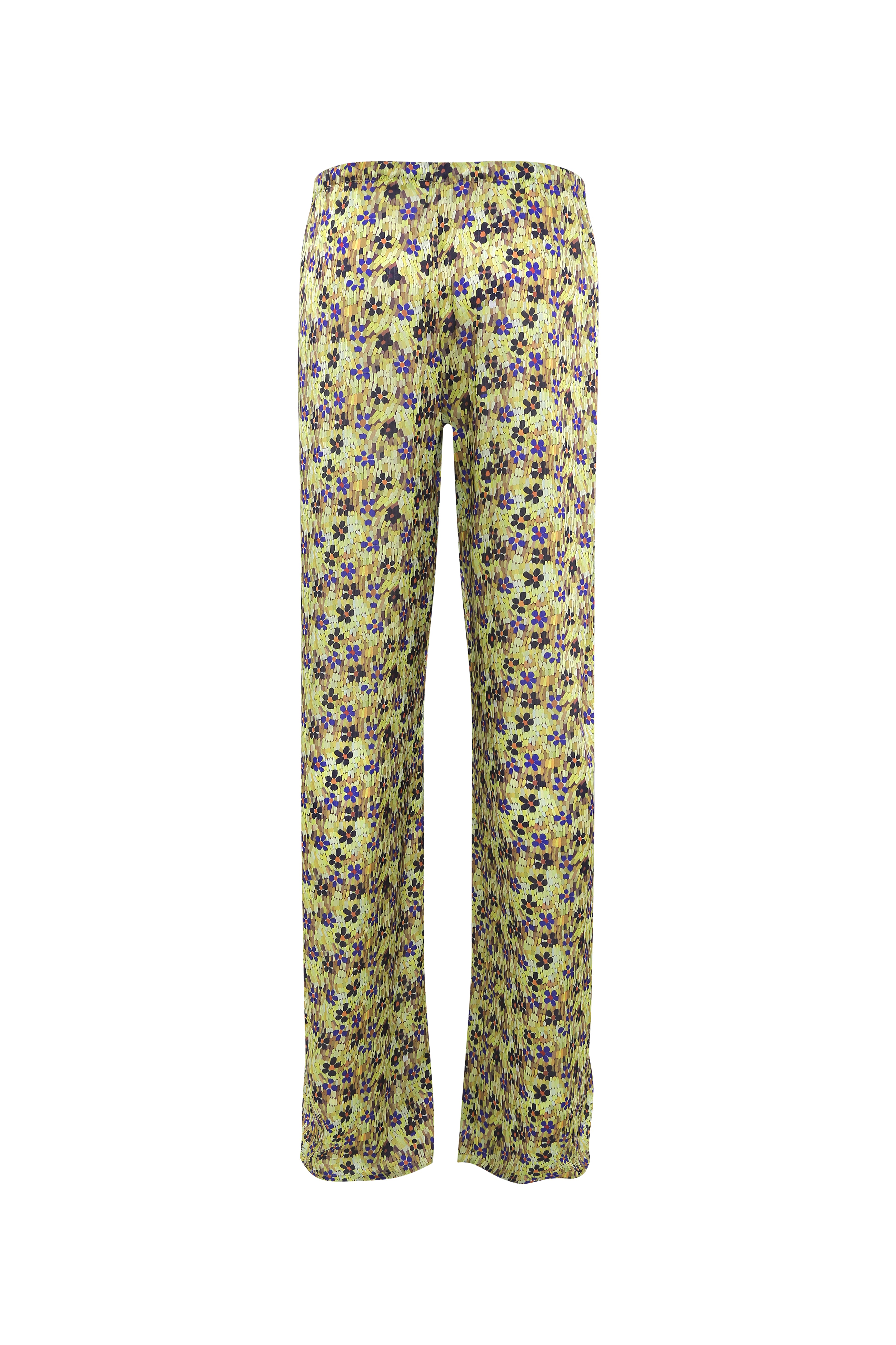 MANOCE - Front tie satin wide-leg pants