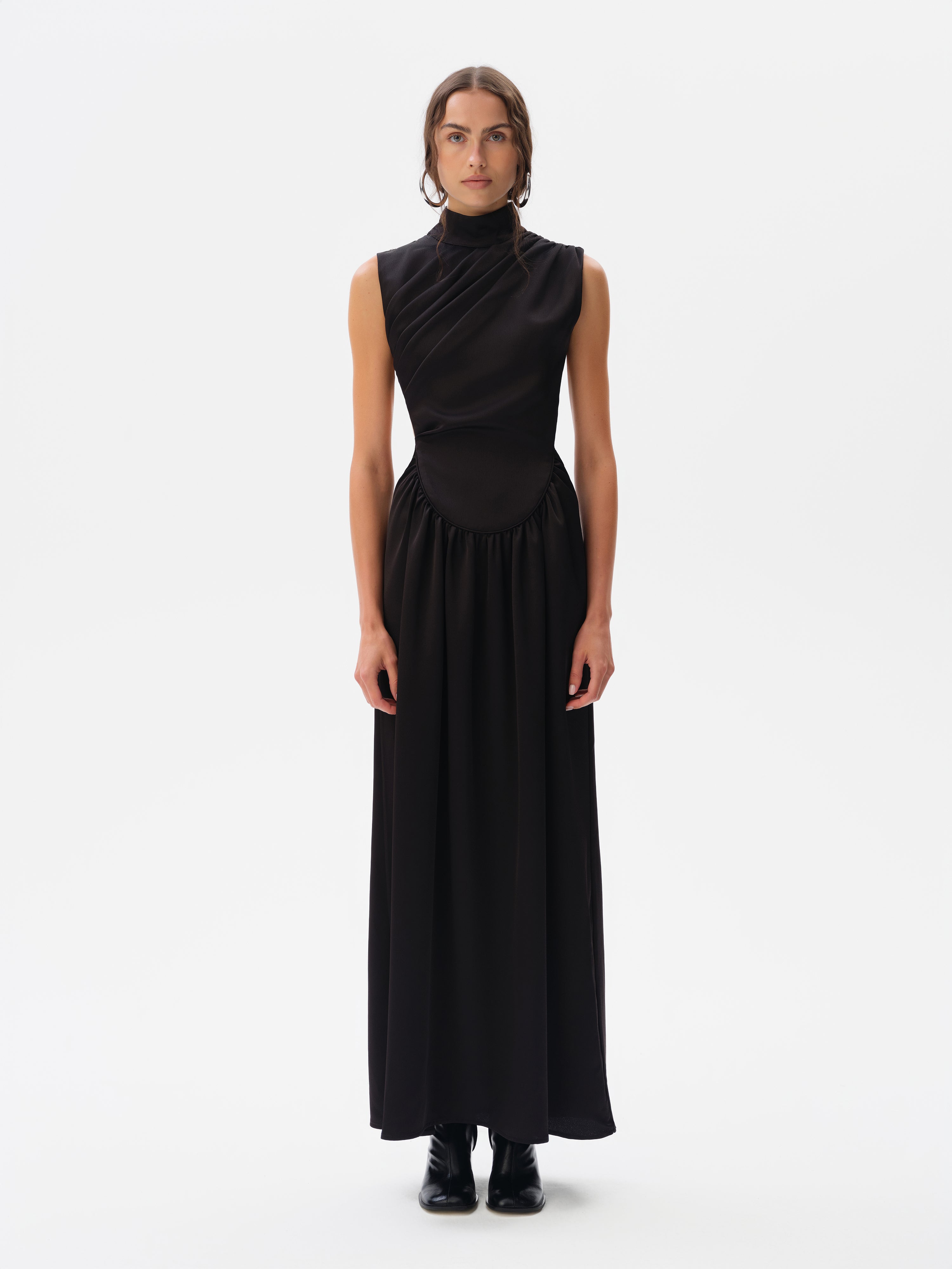 maxi dress with ribbon straps Rosalind Pink Floral Tiered Maxi Dress – Empire Waist & Ribbon Straps Large