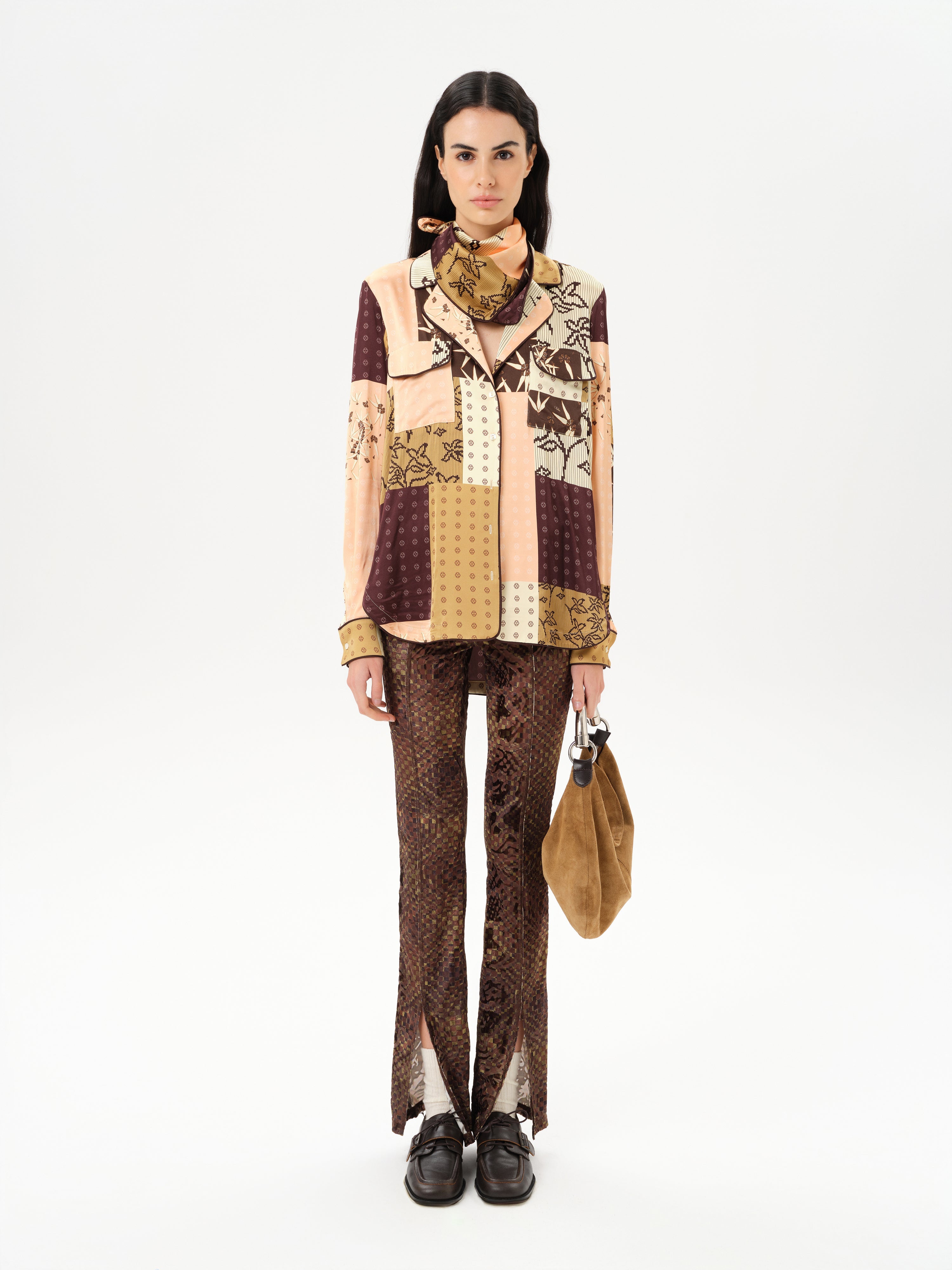 MICLA - Patchwork satin button-down