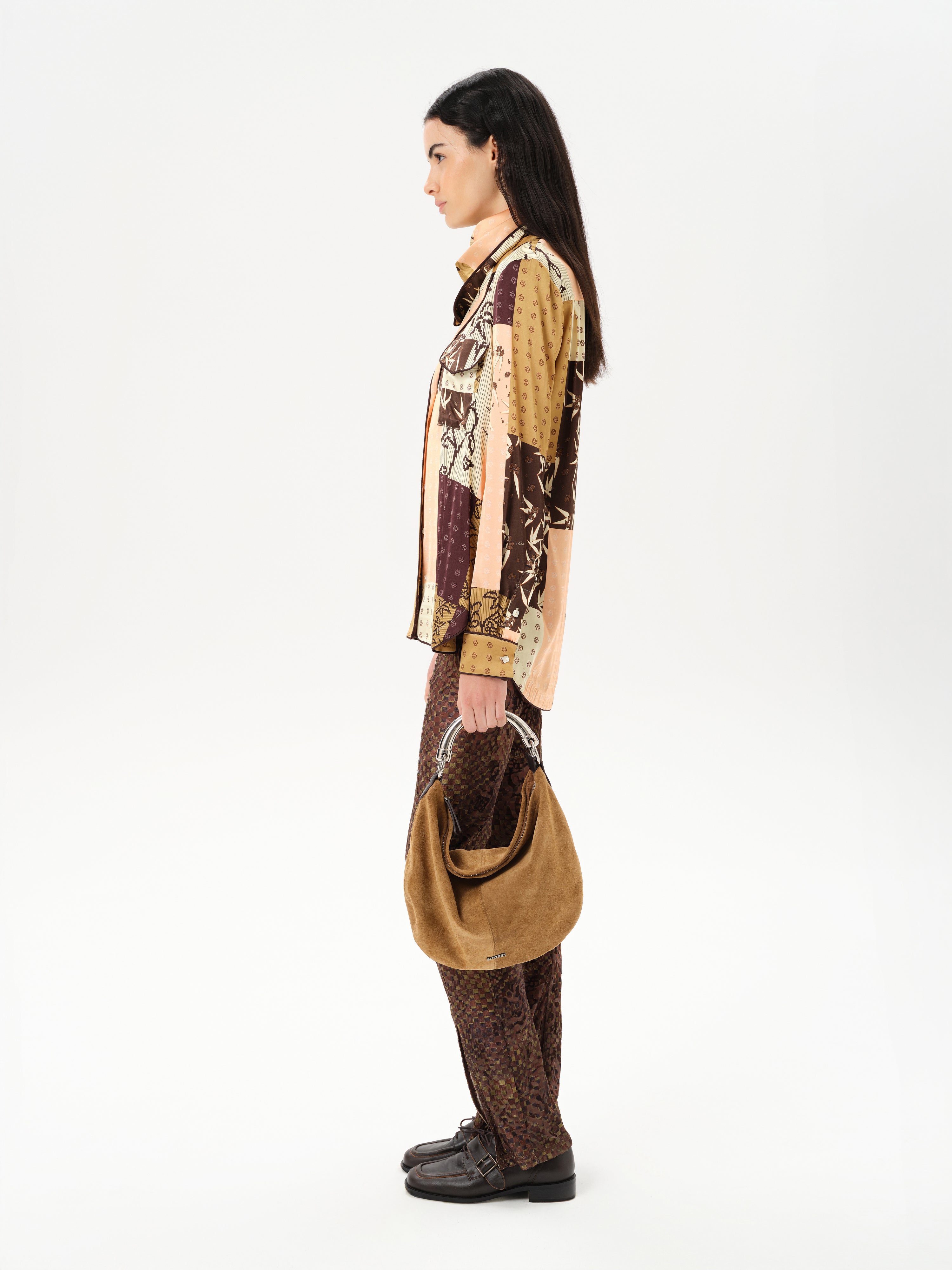 MICLA - Patchwork satin button-down