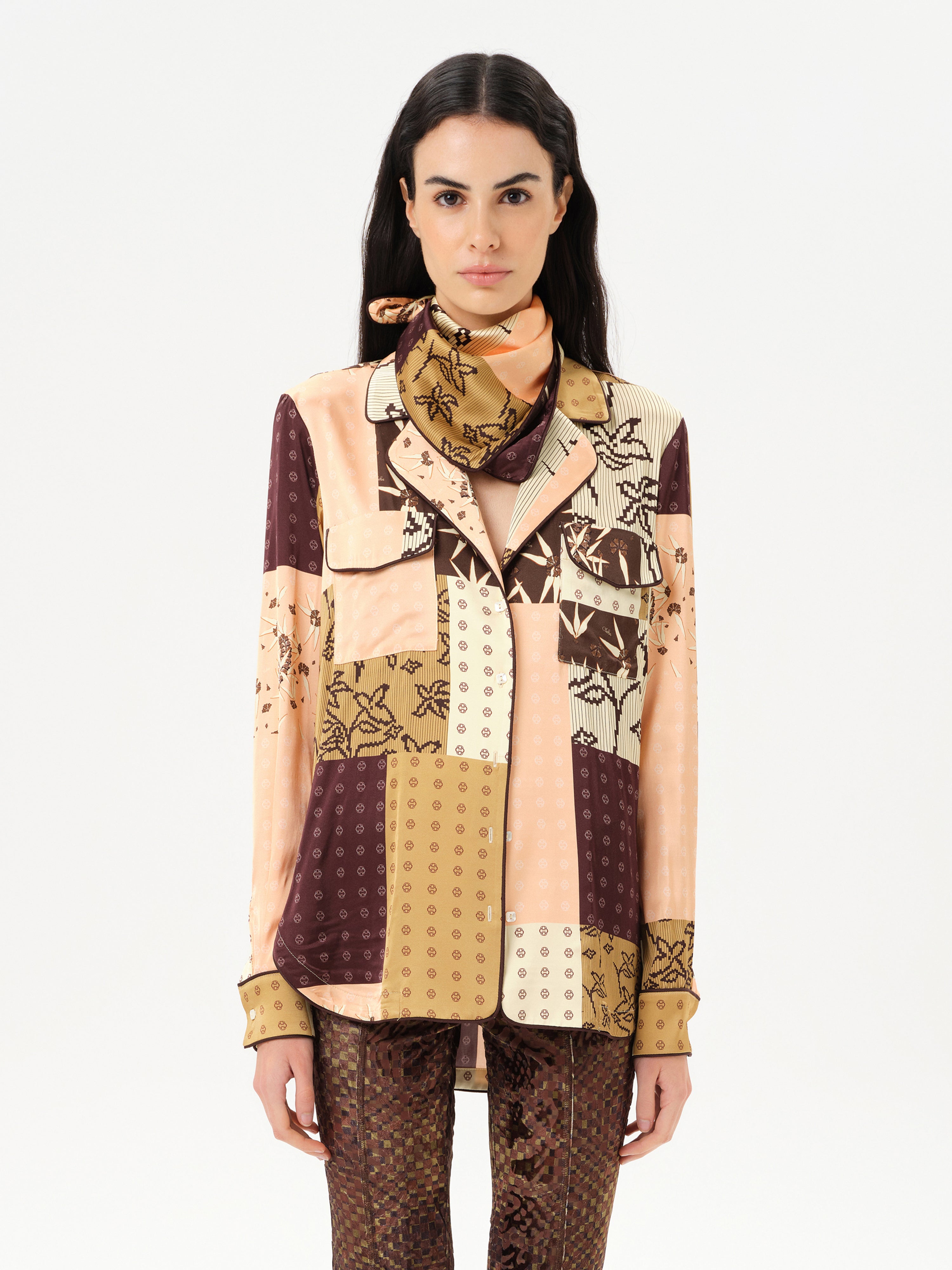 MICLA - Patchwork satin button-down