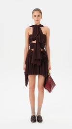 MILLY - Mini mesh dress with cut-out details