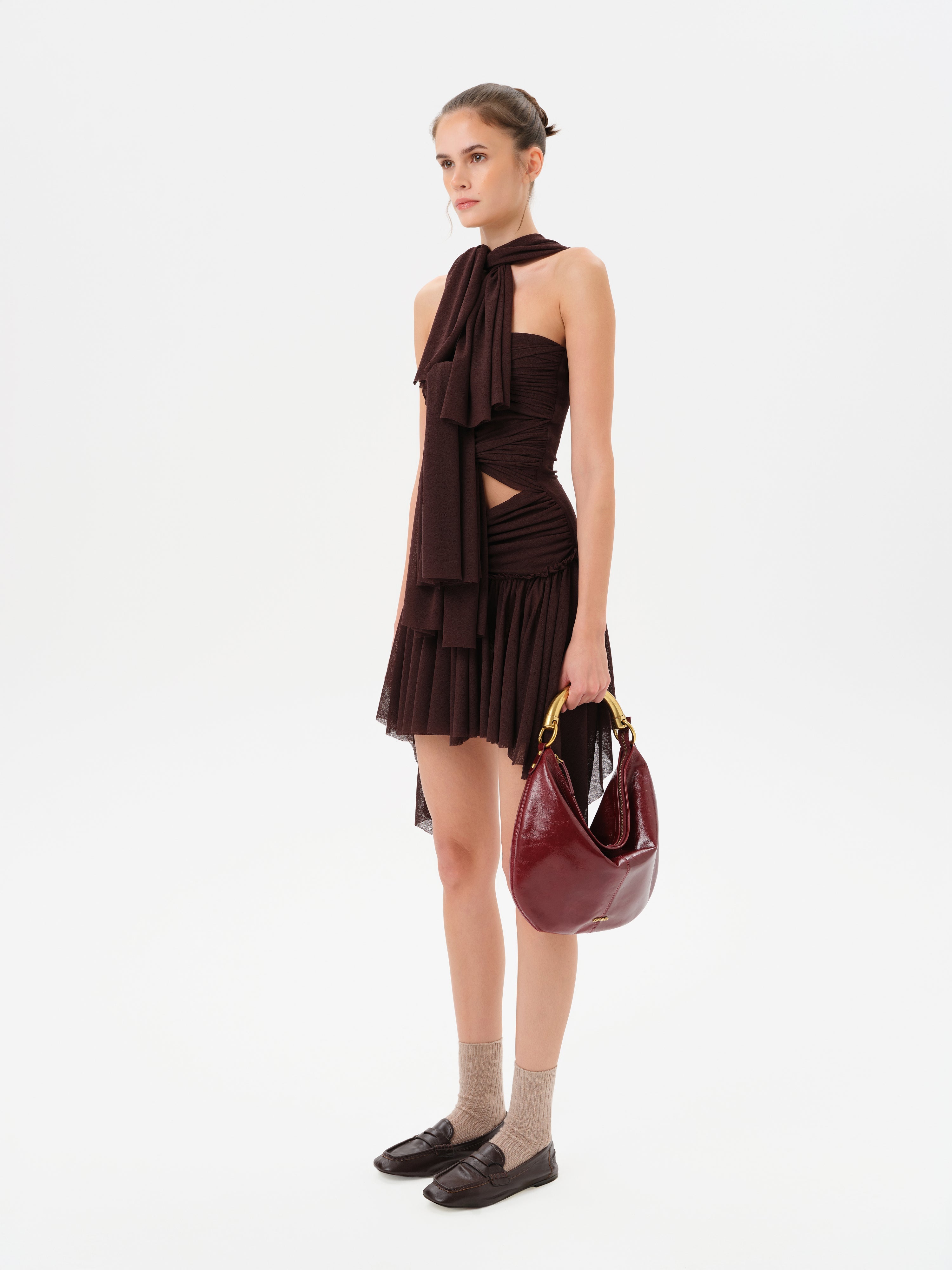 MILLY - Mini mesh dress with cut-out details