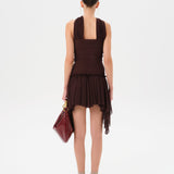 MILLY - Mini mesh dress with cut-out details