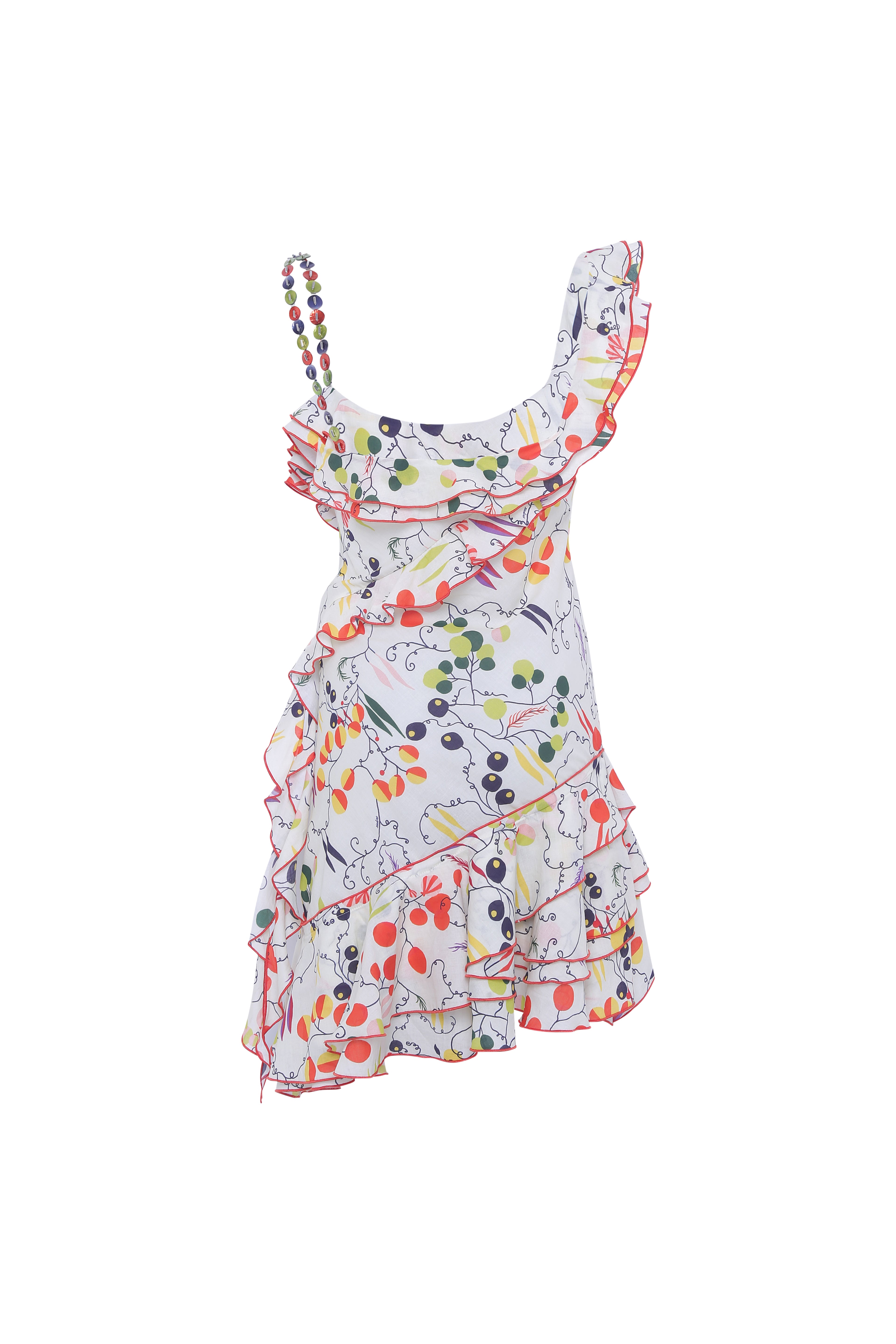 MIMIKA - Printed mini dress with ruffle detailing