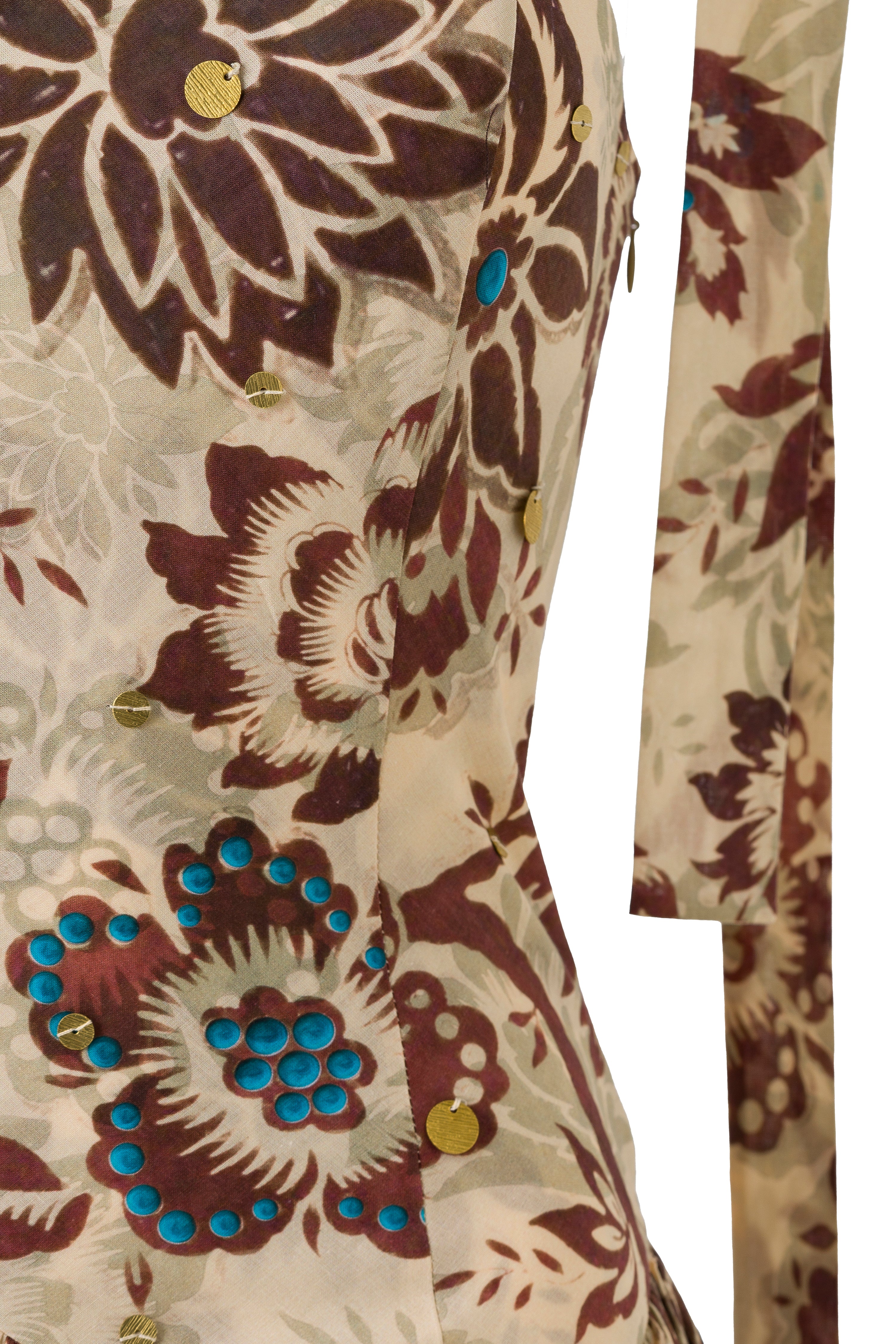 MINDY - Floral-printed ruffled maxi dress