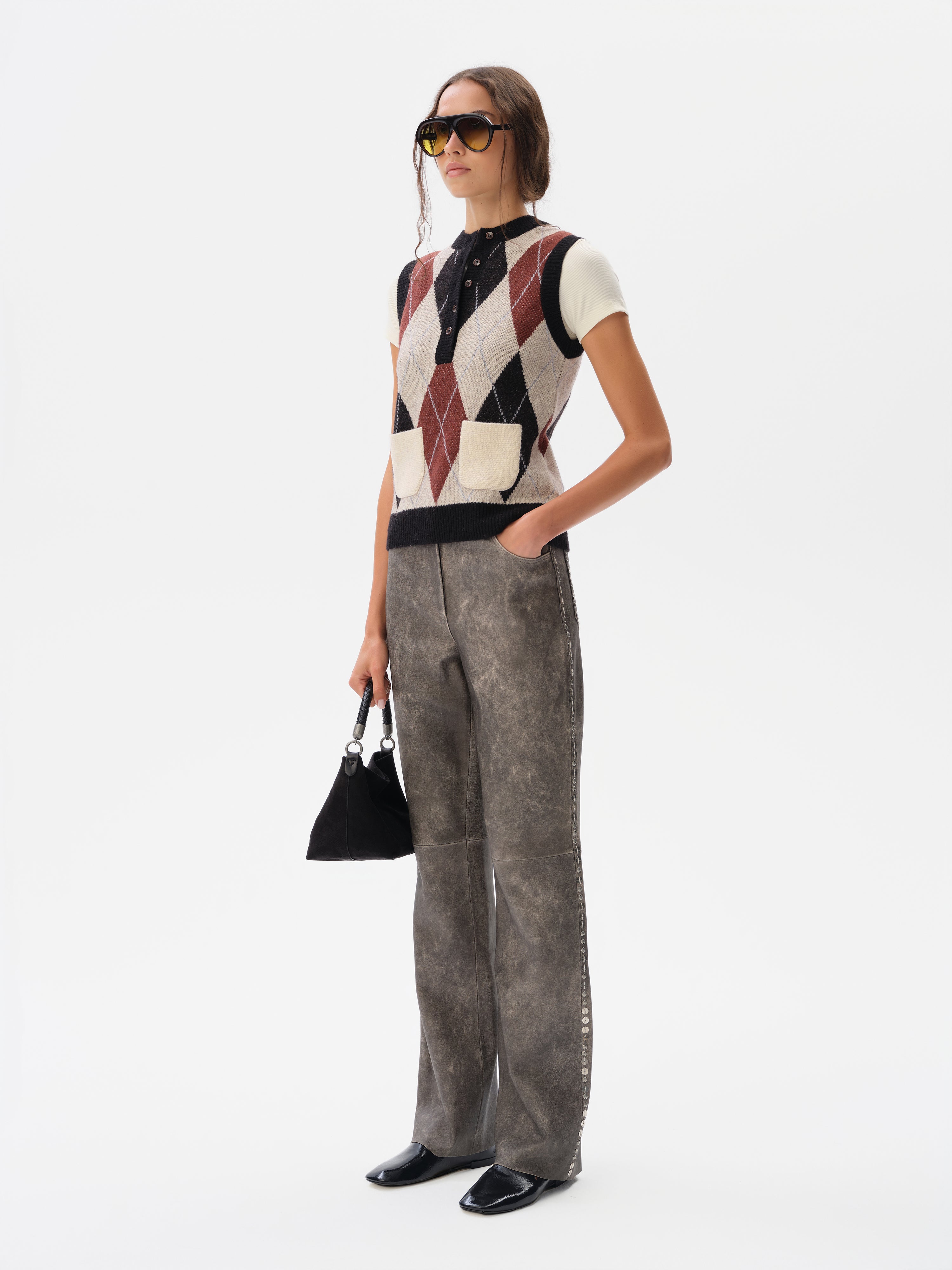 MINI SIERRA - Mini handbag with woven top handle