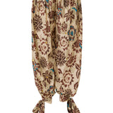 MISHKA - Floral-printed low-waist cuff-detailed harem pants