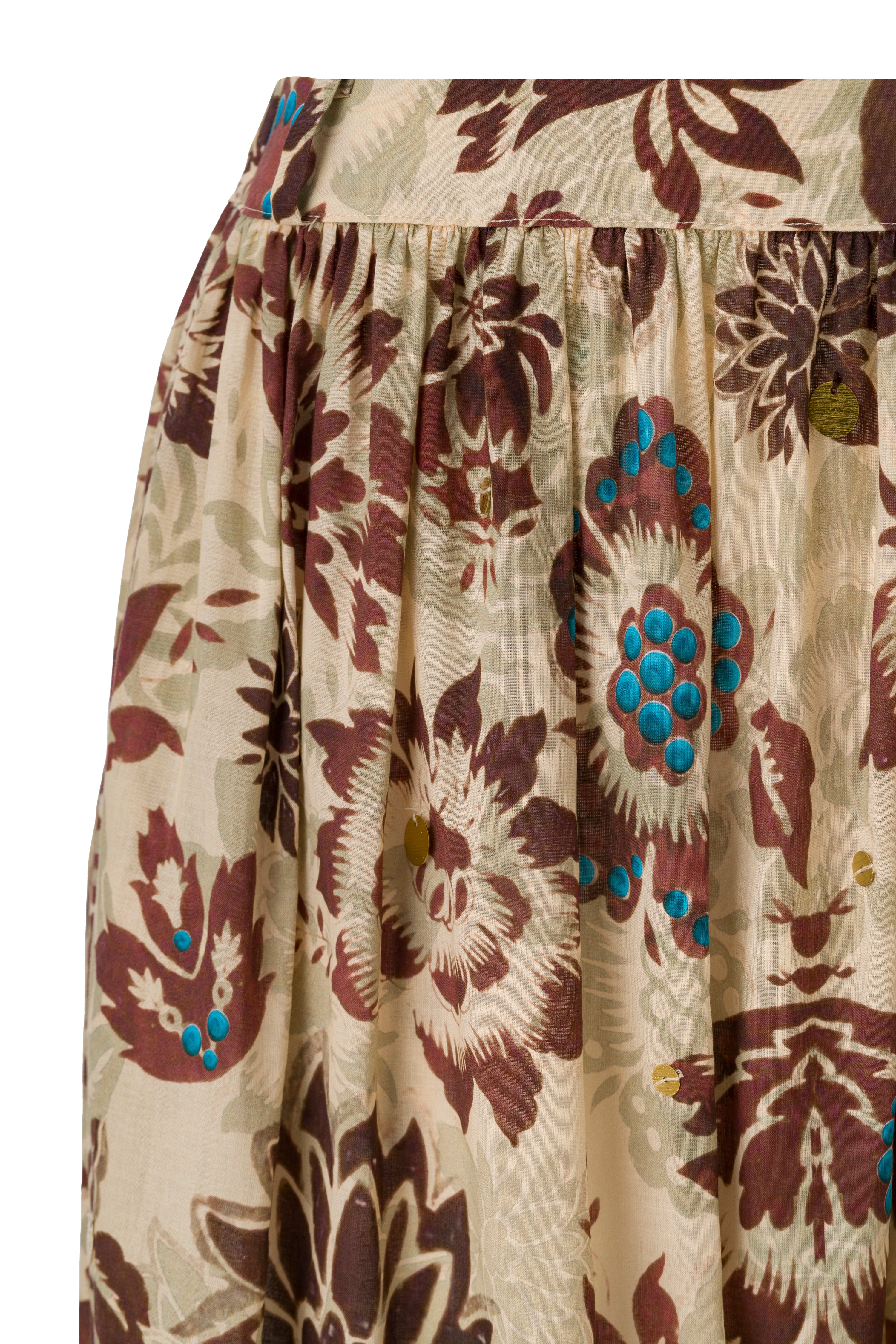 MISHKA - Floral-printed low-waist cuff-detailed harem pants