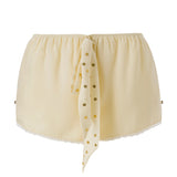 MOJJA - Lace and bow detailed mini shorts