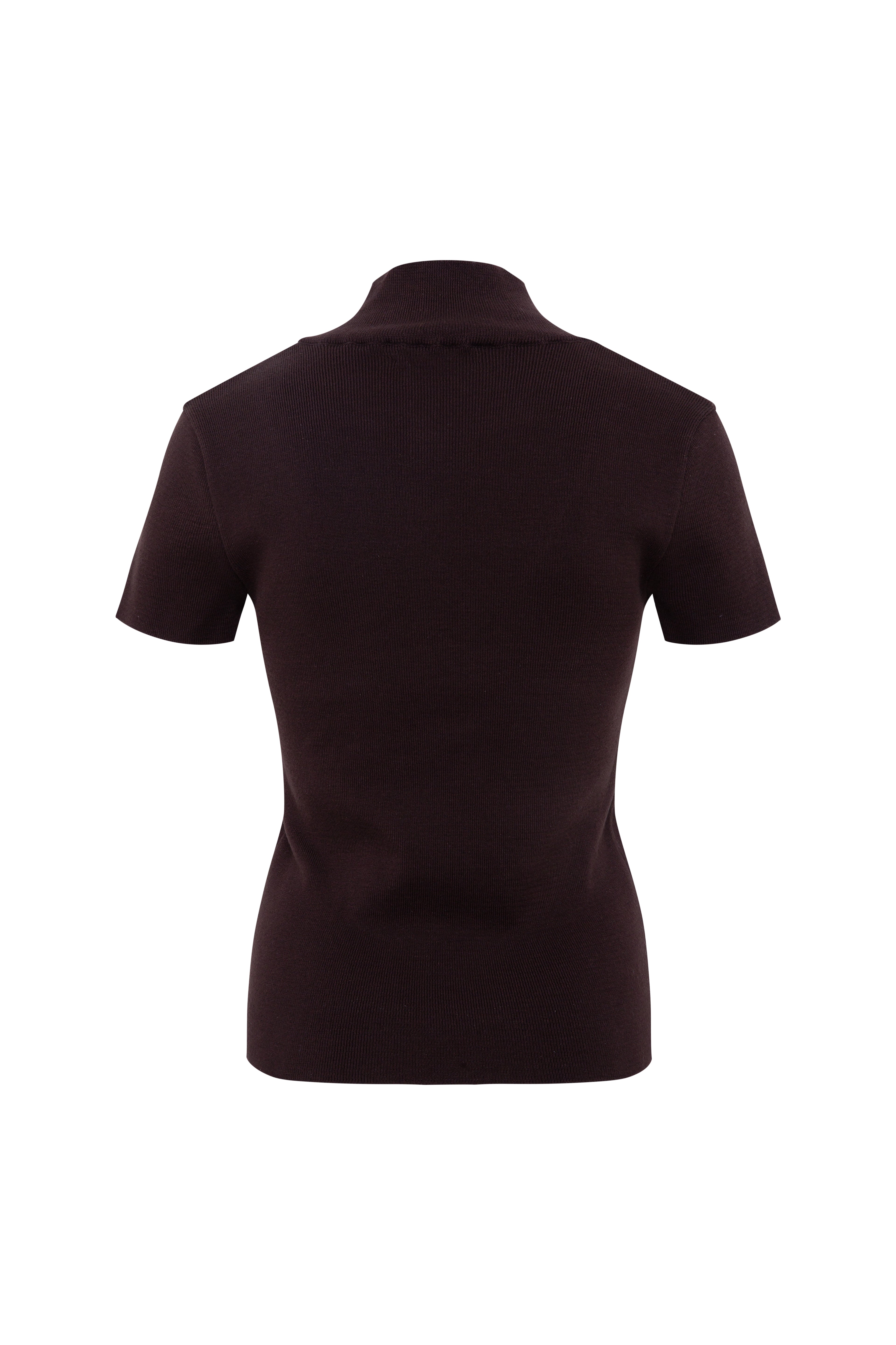 MOLLIE - Button detailed short sleeve knit top