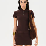 MOLLIE - Button detailed short sleeve knit top