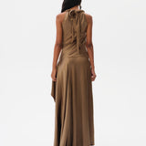 NESTA - Cut-out detailed draped maxi dress