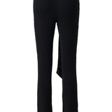 NOTRE - Flare-leg knit pants with scarf detail