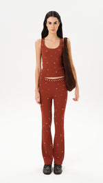 NOTRE - Flared knit pants with studs