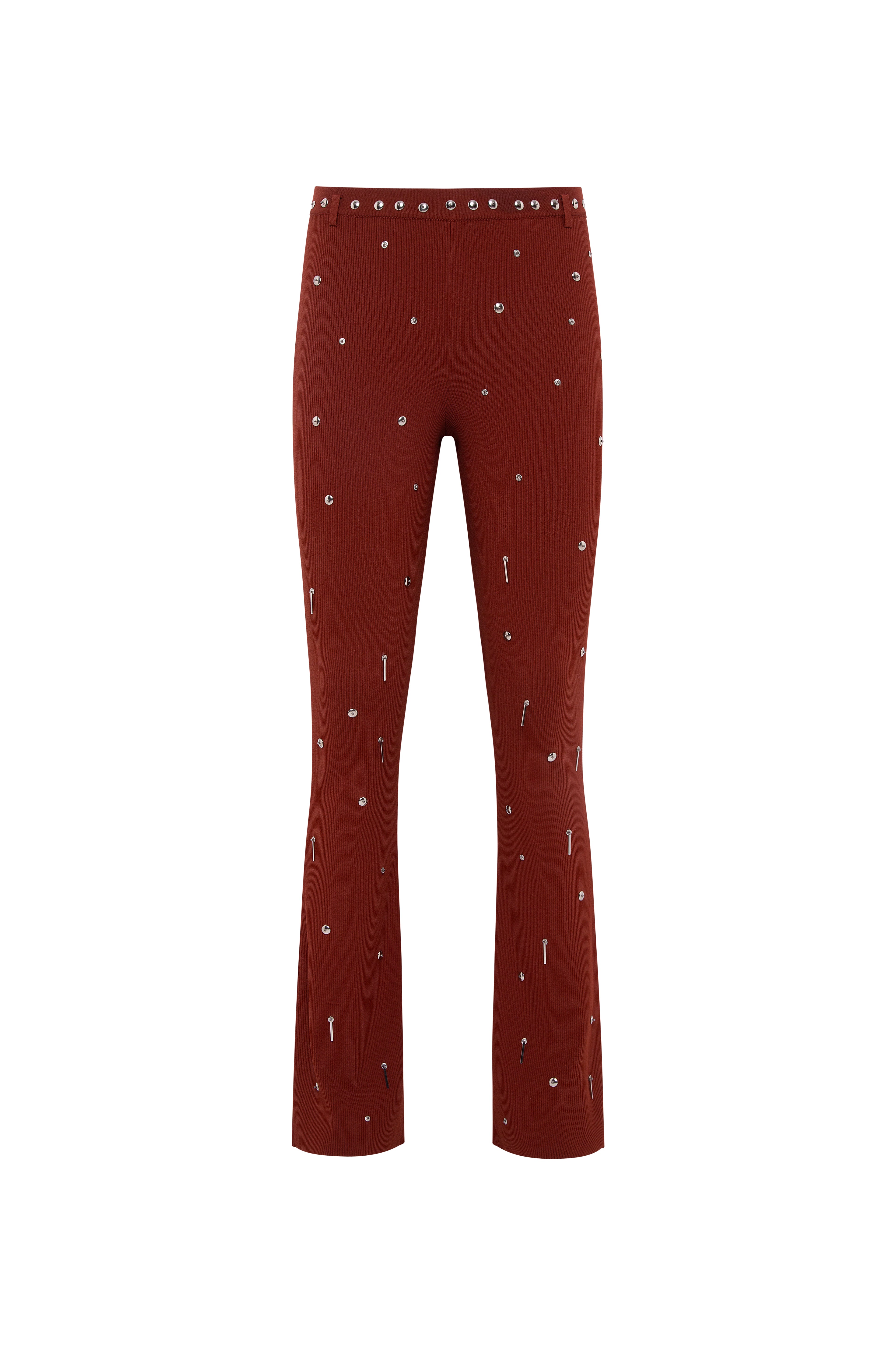 NOTRE - Flared knit pants with studs
