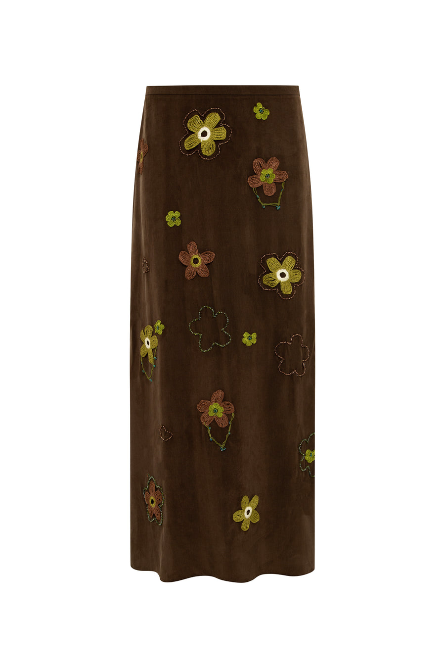 NOYA - Crochet flower embellished maxi skirt